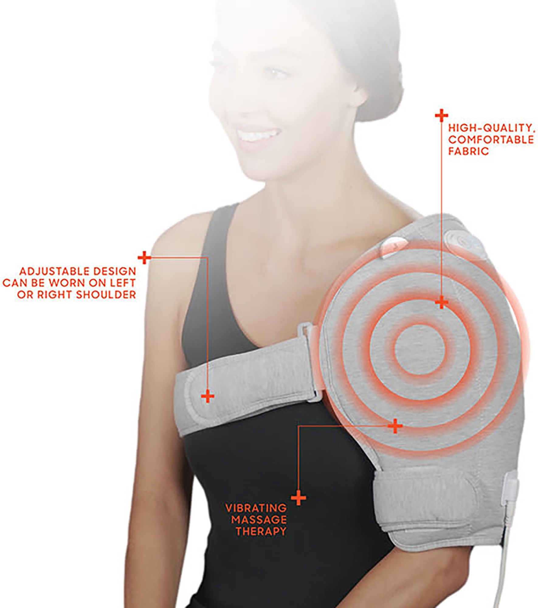 Sharper Image Calming Heat Massaging Shoulder Wrap