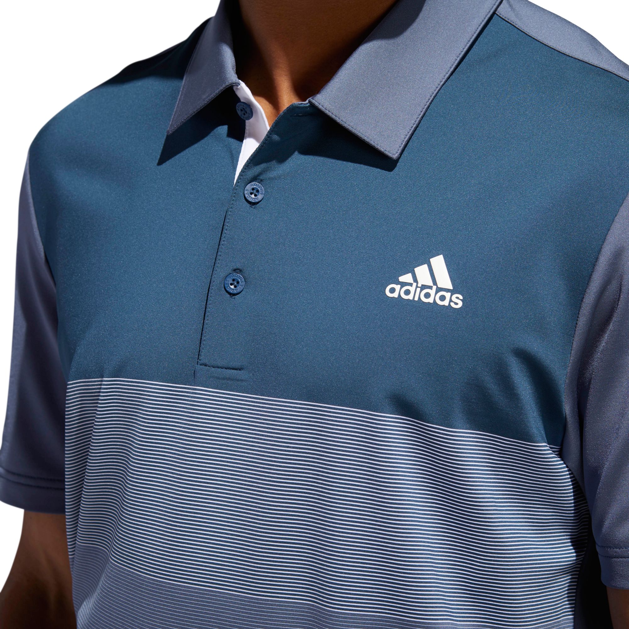 adidas men's ultimate365 colorblock golf polo