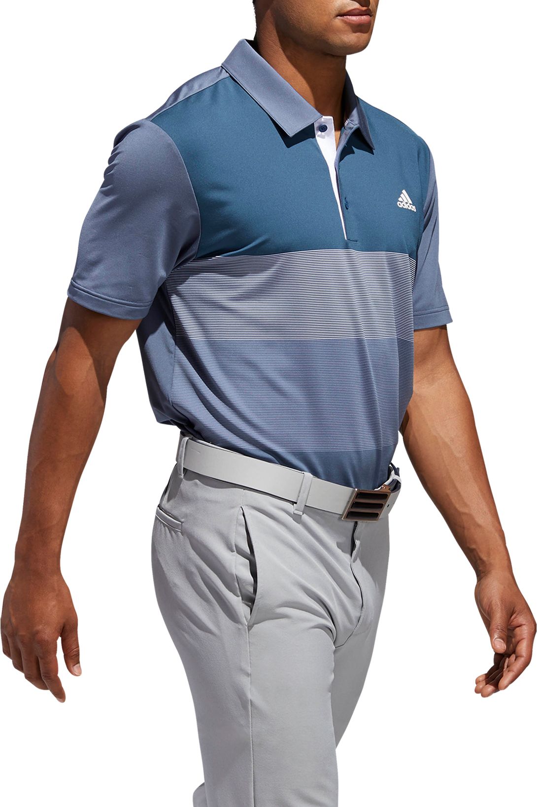 adidas men's ultimate365 colorblock golf polo