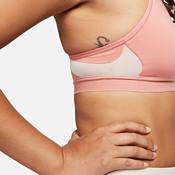 Nike DRI-FIT INDY Light Support Padded V Neck Laced Pink Floral Sports Bra  SMALL