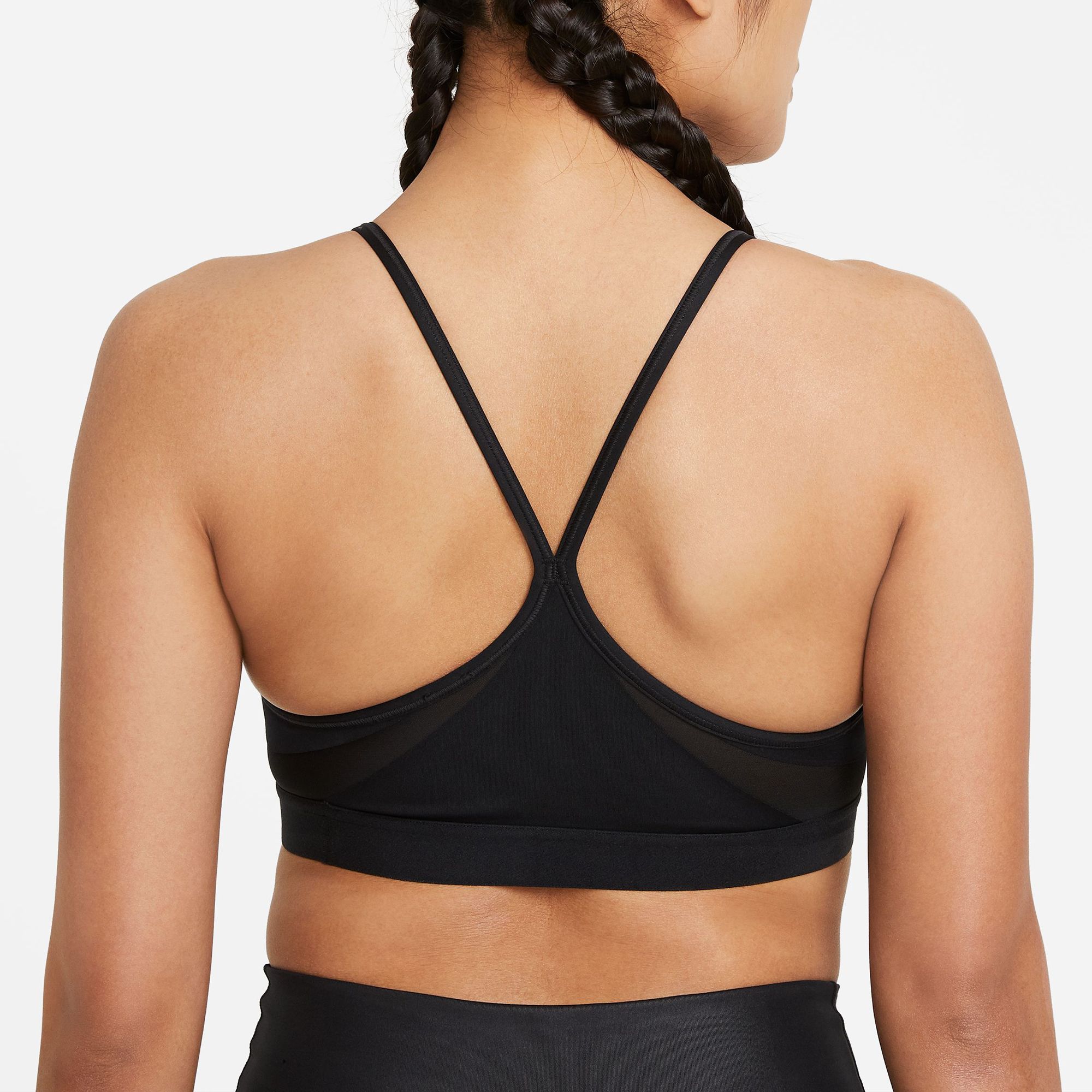 Nike Training Indy Dri-Fit mesh light support sports bra in red