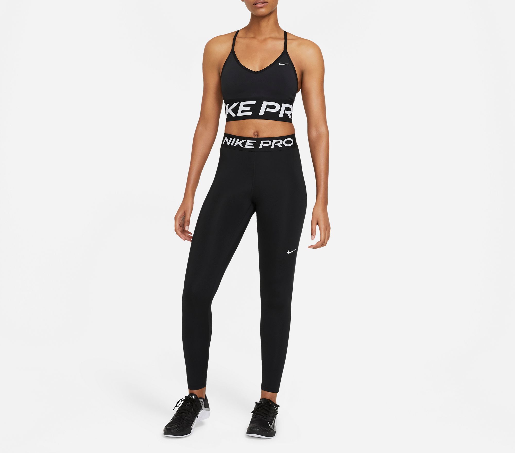 Nike Pro Women's Mid-Rise Mesh-Panelled Leggings. Nike CZ