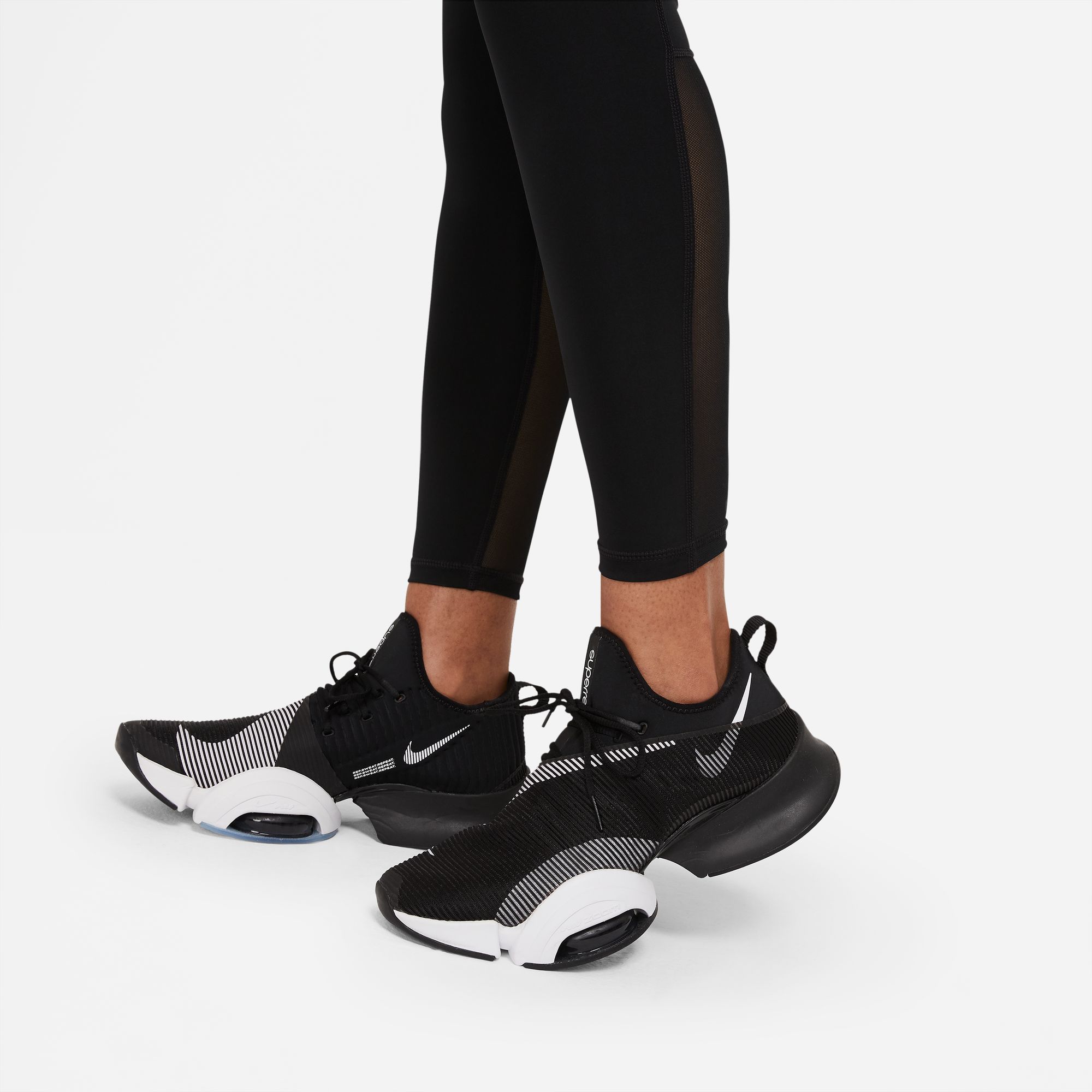Nike Women's Pro Mid-Rise Mesh-Paneled Leggings product image