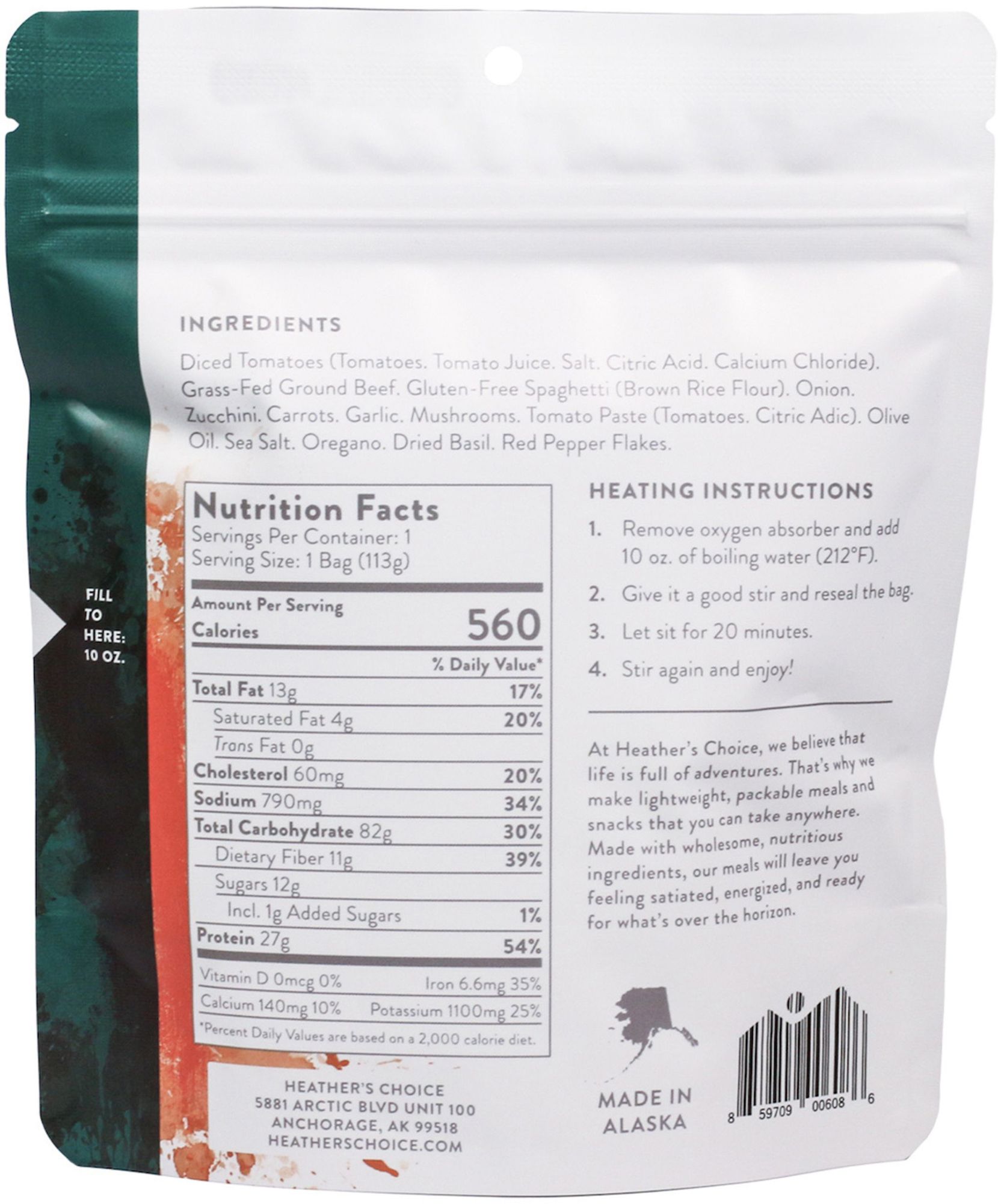 Heather's Choice Grass-Fed Beef Spaghetti product image