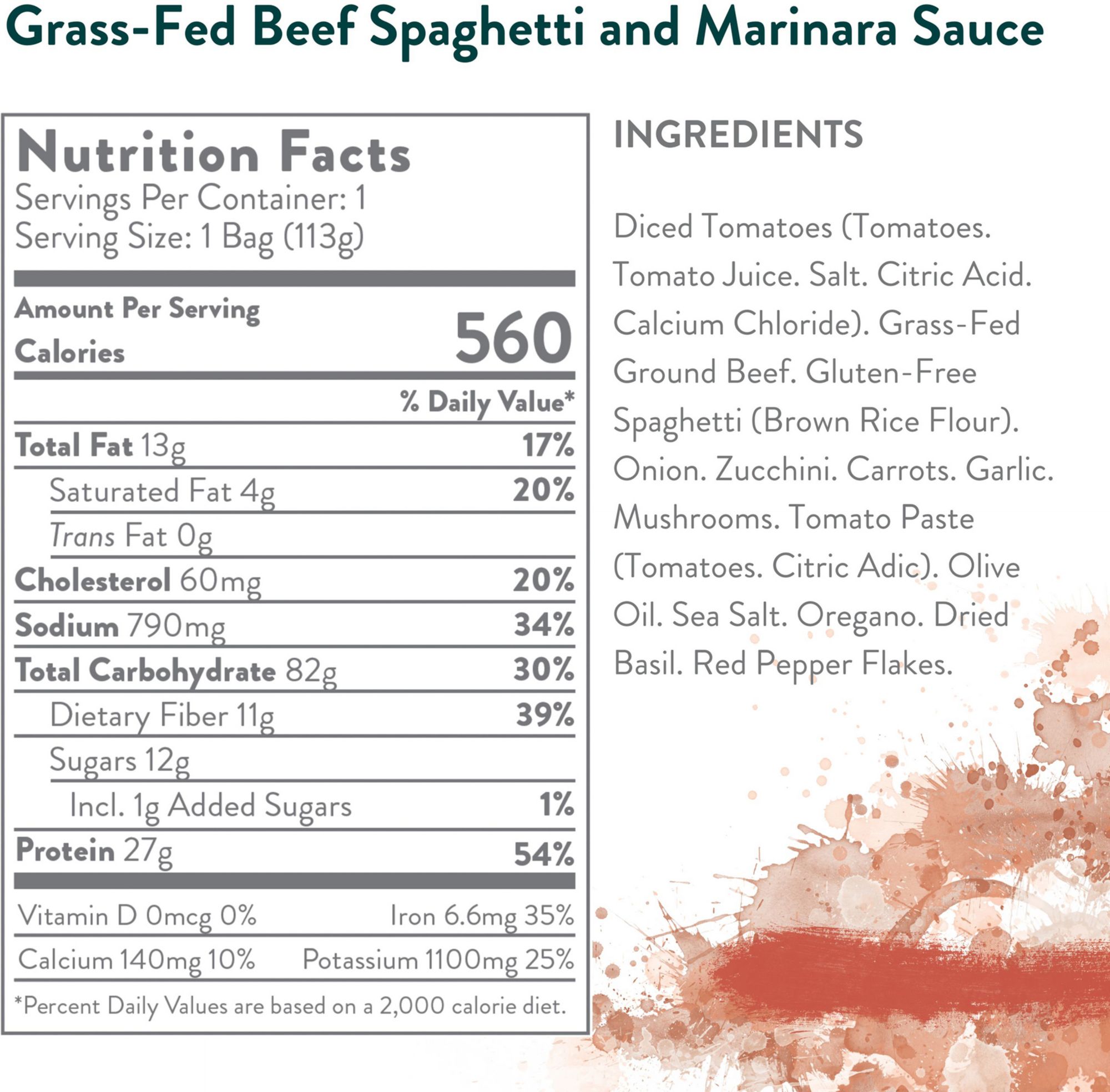 Heather's Choice Grass-Fed Beef Spaghetti product image