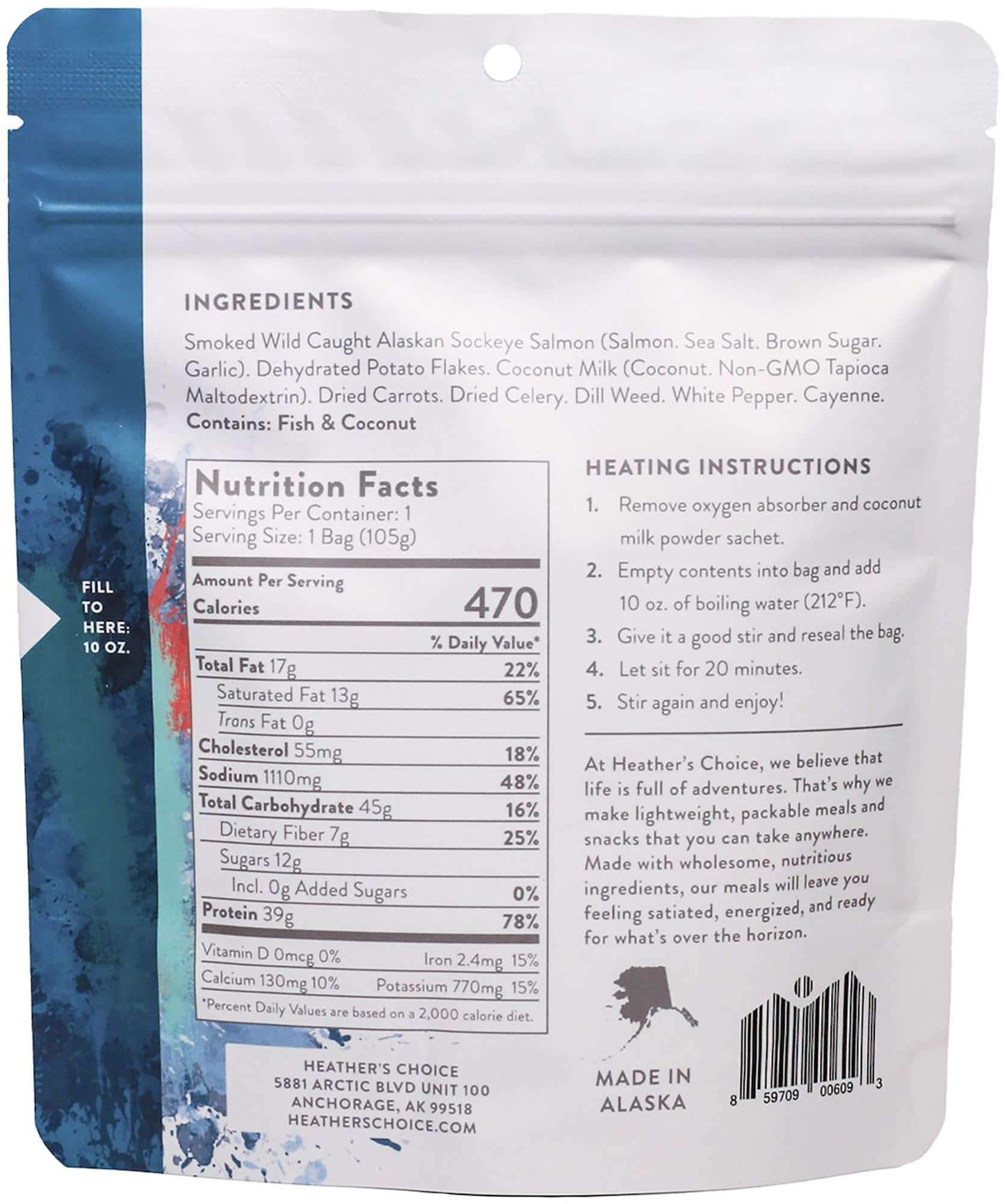 Heather's Choice Smoked Sockeye Salmon Chowder product image