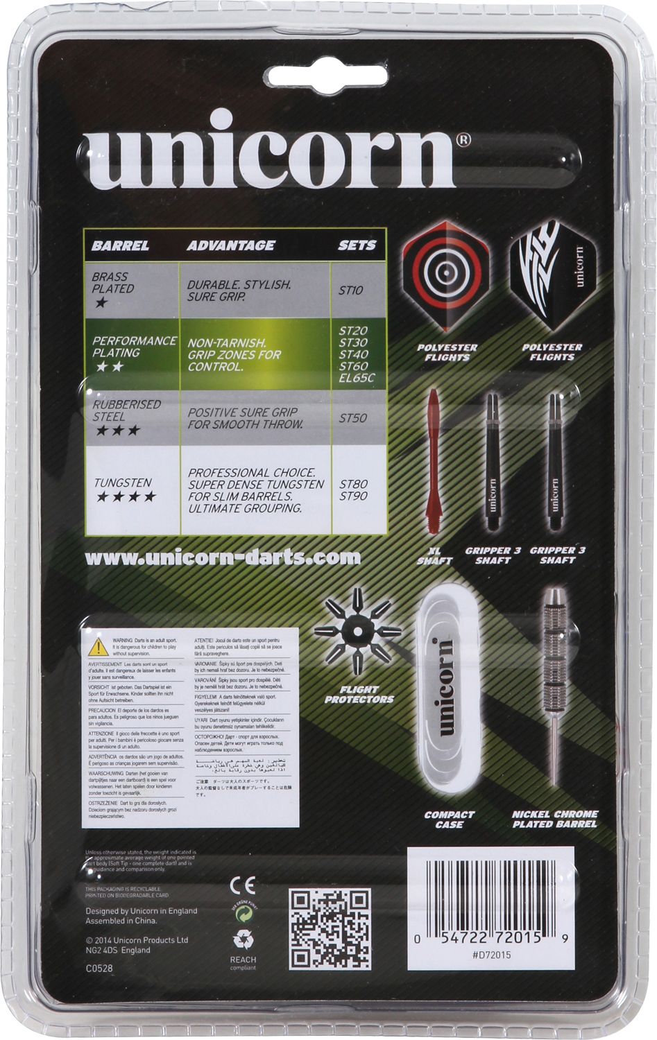 Unicorn ST60 22g Steel Tip Darts product image
