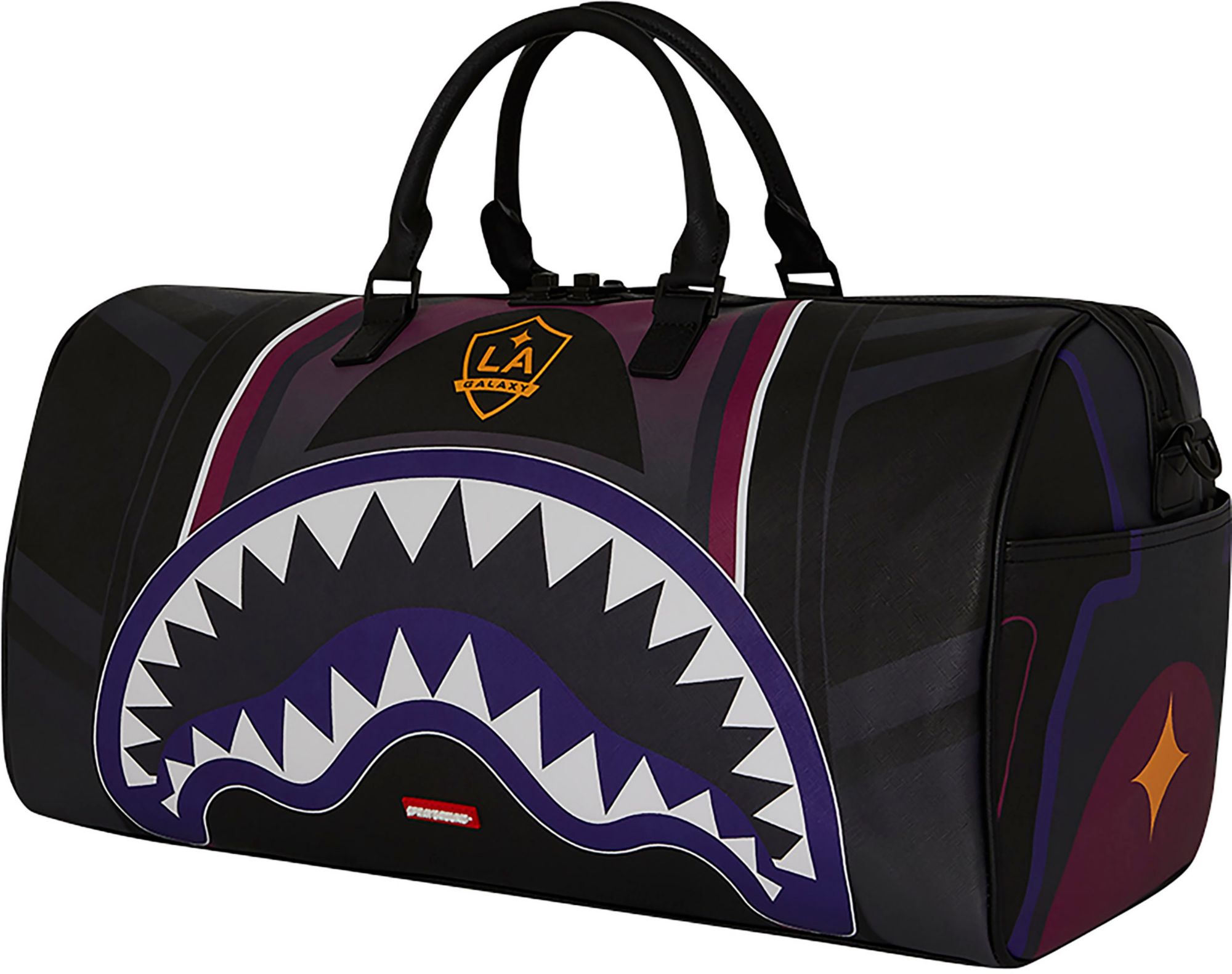 Sprayground LA Galaxy Stripe Shark Duffle Bag product image