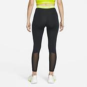 Nike Pro Training 365 high waisted leggings in black and volt