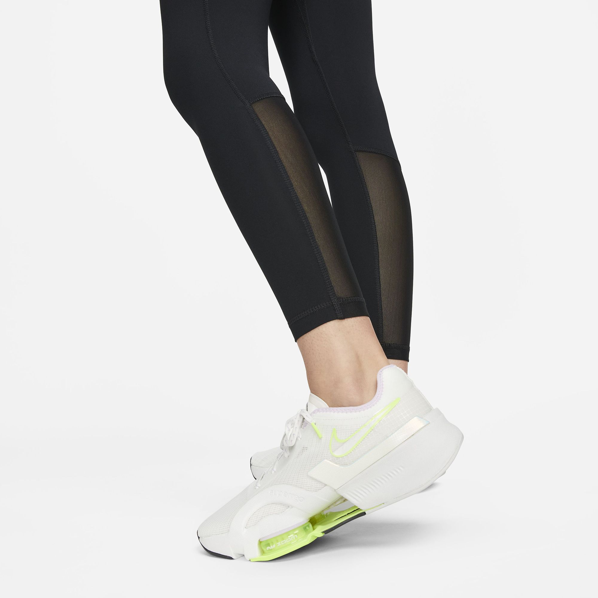 Nike Pro 365 Women's High-Waisted 7/8 Mesh Panel Leggings. Nike AT