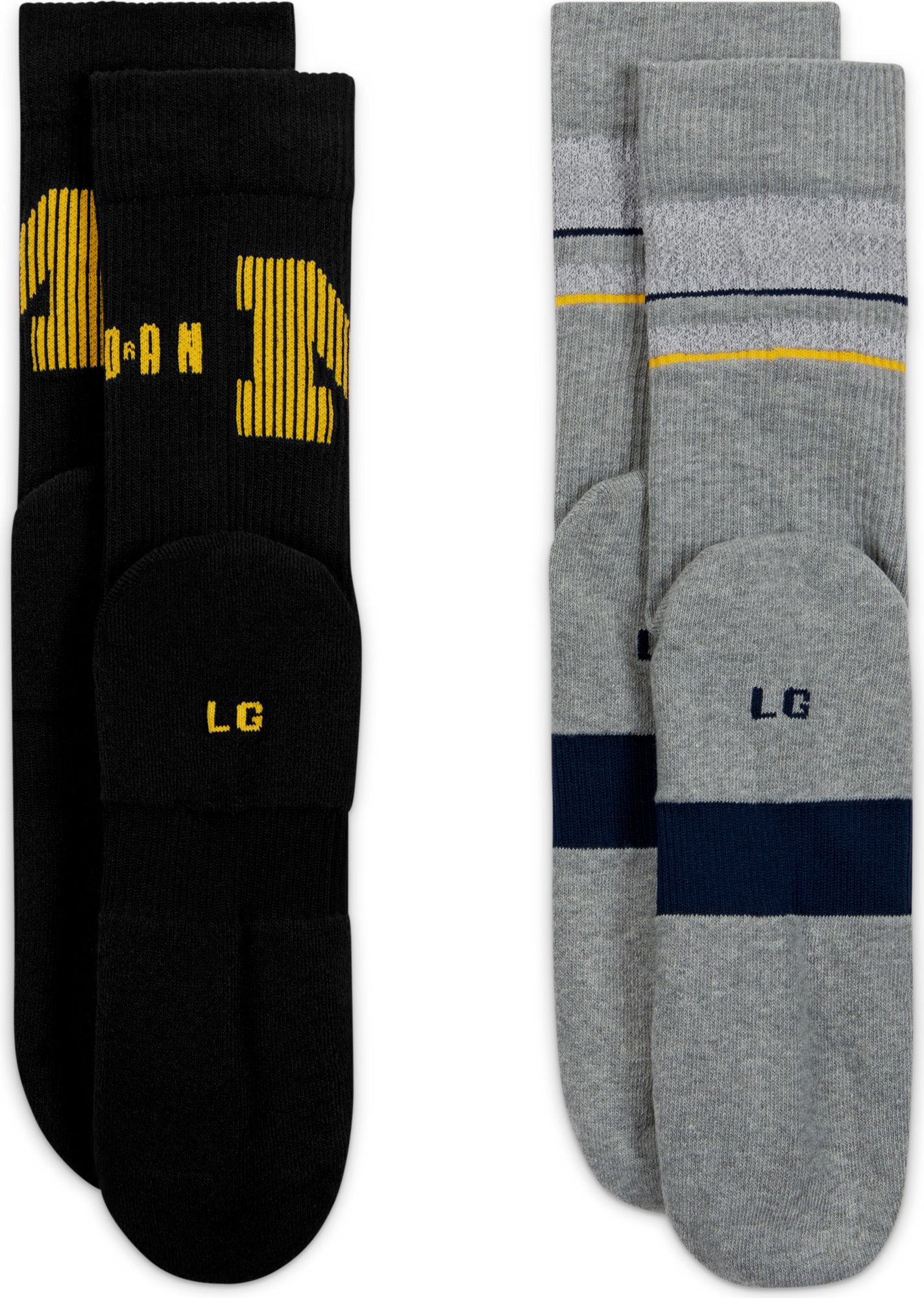 Jordan Men's Michigan Wolverines Multiplier 2-Pair Crew Socks product image