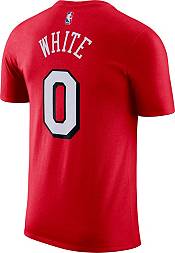 Nike Men's 2021-22 City Edition Chicago Bulls Coby White #0 Red Cotton T-Shirt product image