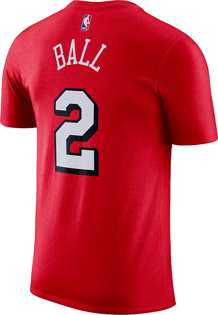 Men's Chicago Bulls Lonzo Ball #2 Nike Red 2021 Swingman NBA