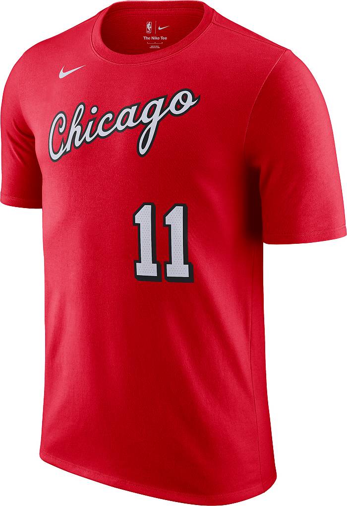 Nike Men's 2021-22 City Edition Chicago Bulls Demar Derozan #11 Red Cotton  T-Shirt