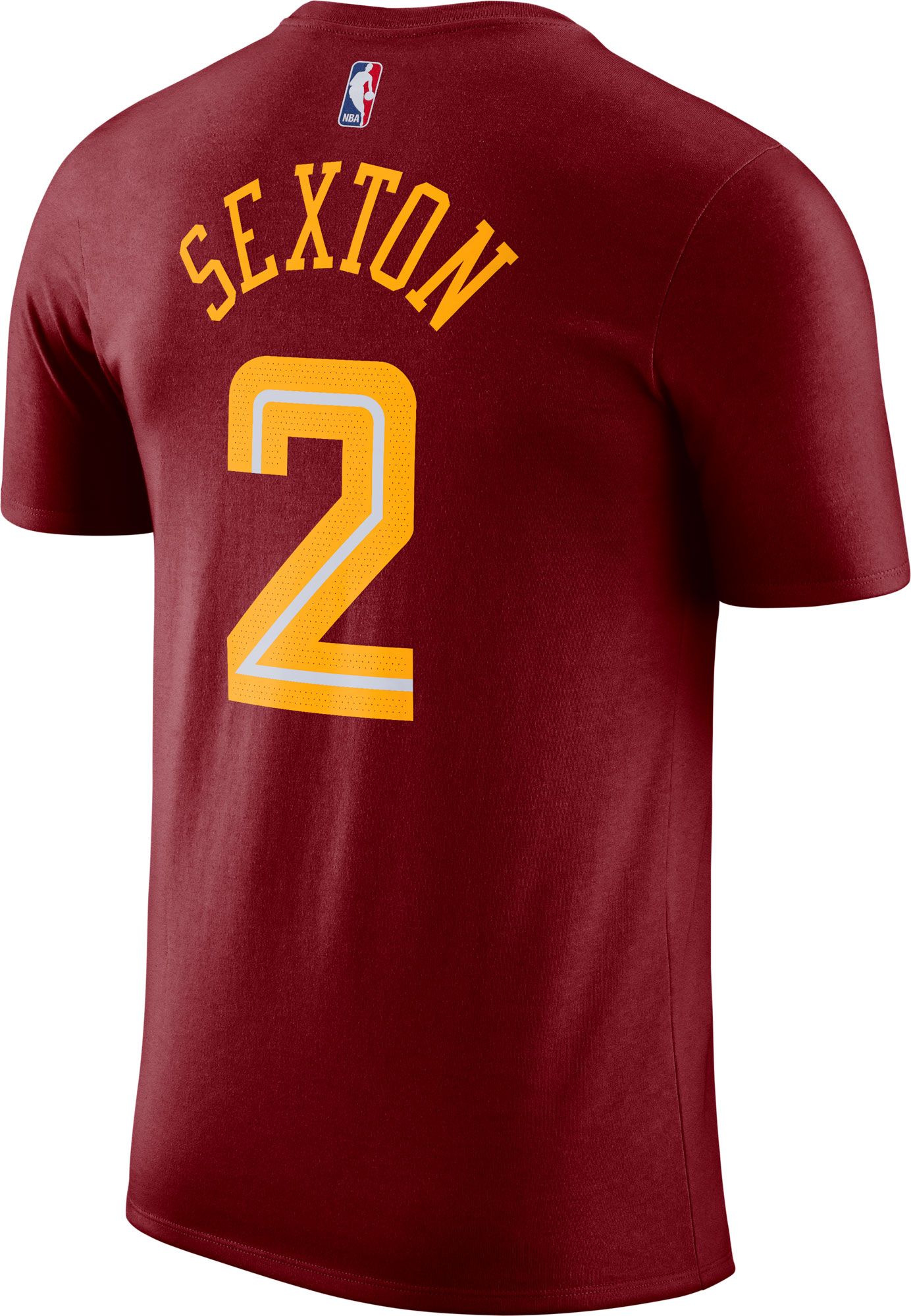 Nike Men's 2021-22 City Edition Cleveland Cavaliers Collin Sexton #2 Red Cotton T-Shirt product image