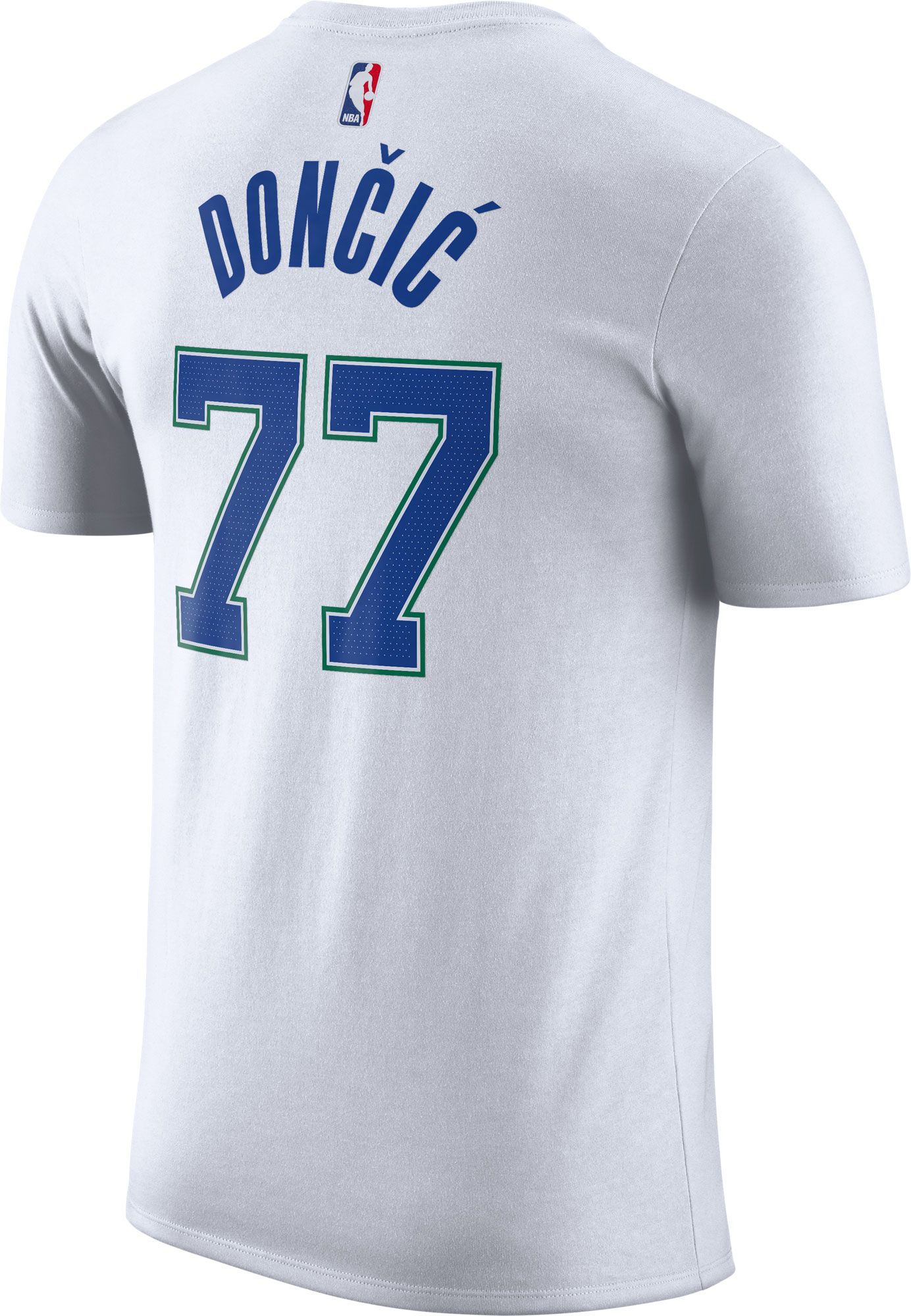 Nike Men's 2021-22 City Edition Dallas Mavericks Luka Doncic #77 White Cotton T-Shirt product image