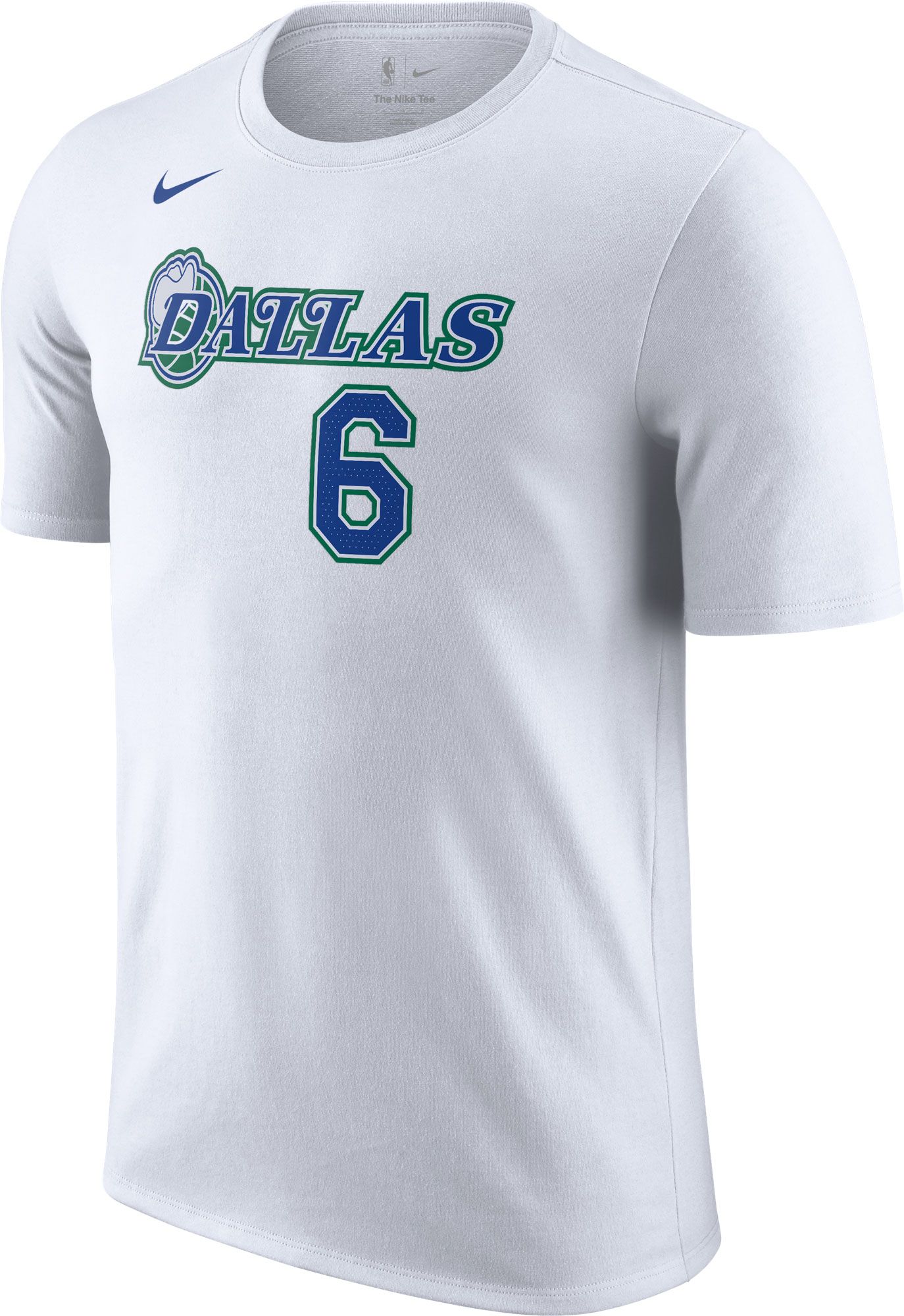 Nike Men's 2021-22 City Edition Dallas Mavericks Kristaps Porzingis #6 White Cotton T-Shirt product image