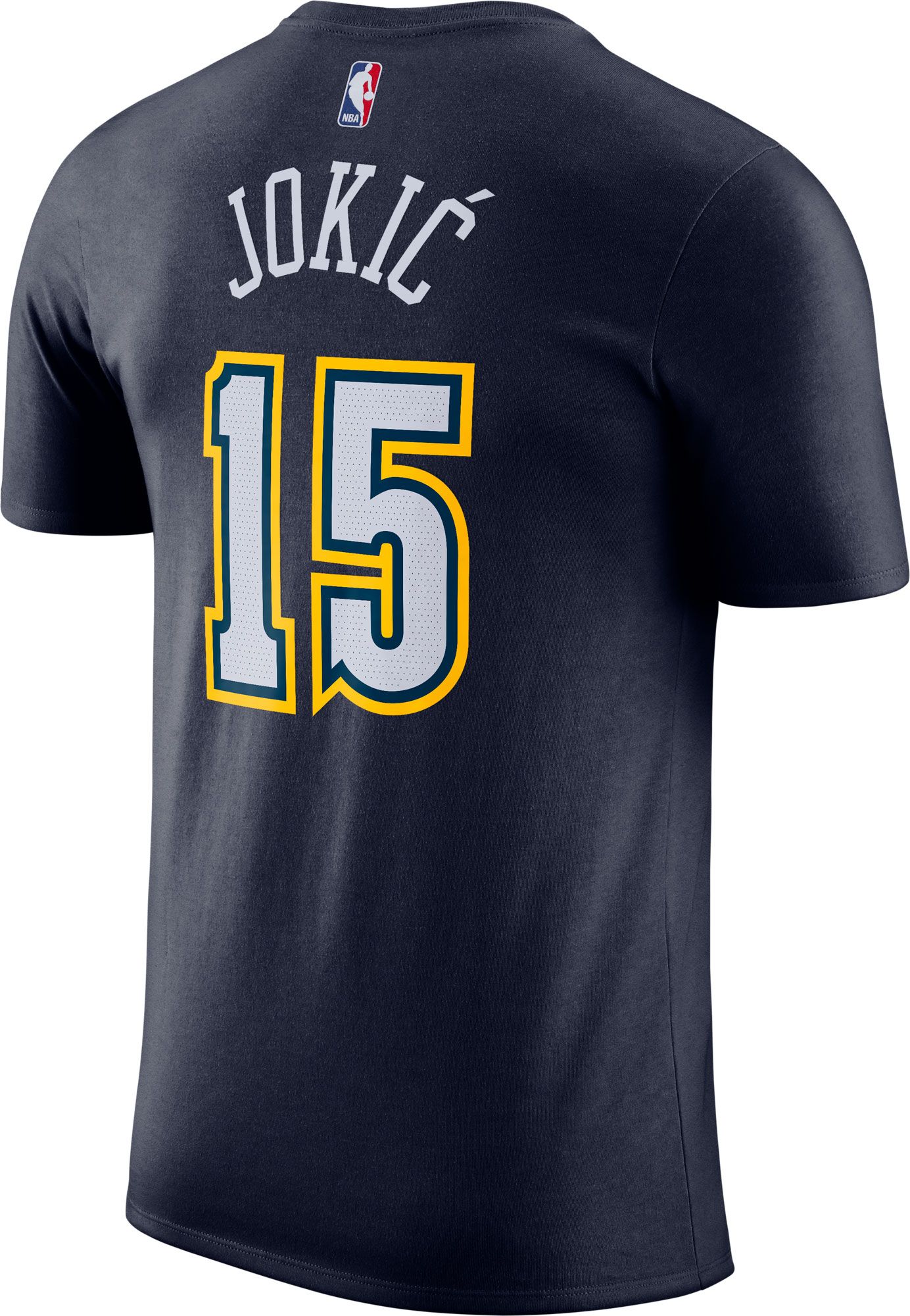 Nike Men's 2021-22 City Edition Denver Nuggets Nikola Jokic #15 Blue Cotton T-Shirt product image
