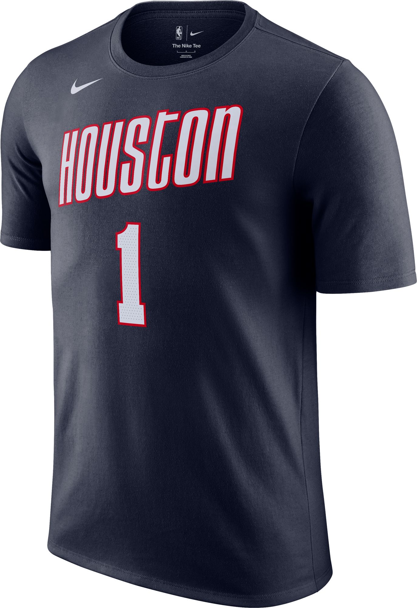 Nike Men's 2021-22 City Edition Houston Rockets John Wall #1 Blue Cotton T-Shirt product image