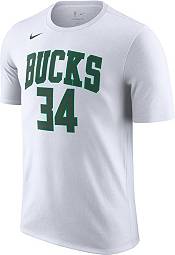 Nike Men's 2021-22 City Edition Milwaukee Bucks Giannis Antetokounmpo #34 White Cotton T-Shirt product image
