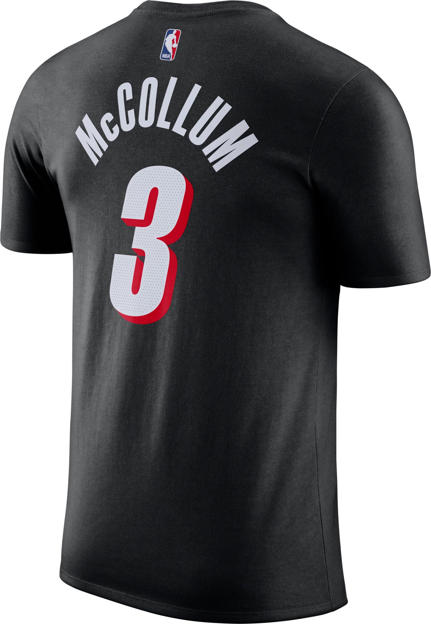 Nike Men's 2021-22 City Edition Portland Trail Blazers CJ McCollum #3 Black Cotton T-Shirt product image