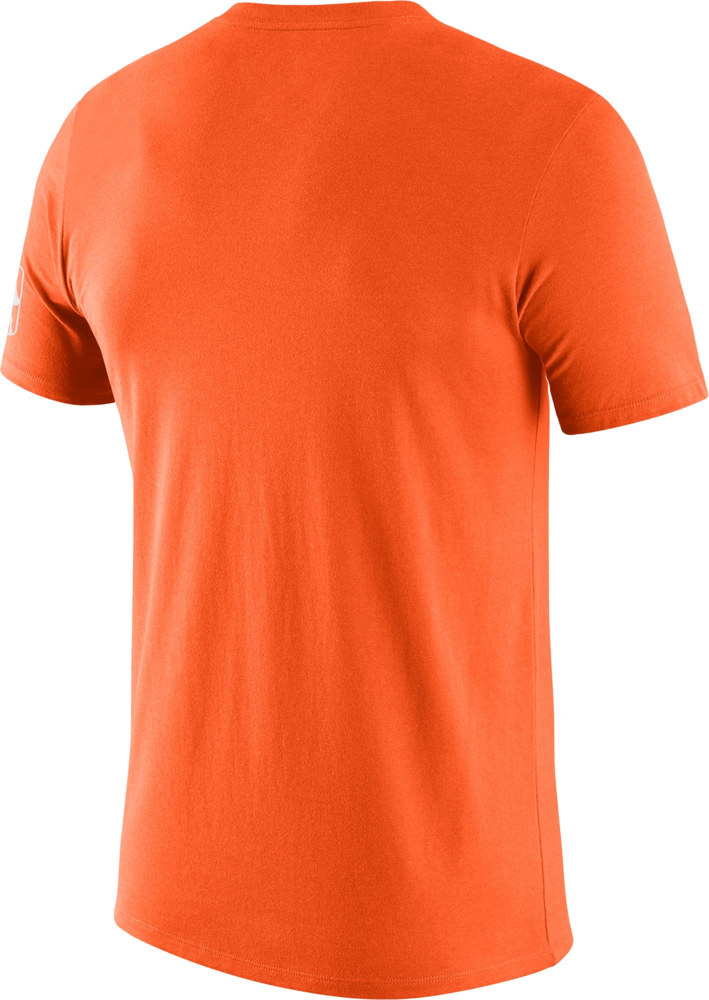 Nike Men's 2021-22 City Edition New York Knicks Orange Dri-Fit Logo T-Shirt product image