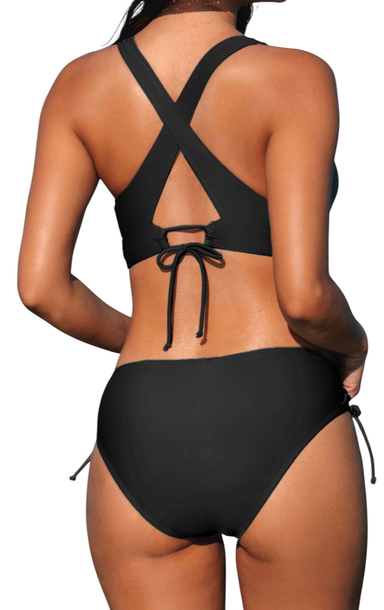 CUPSHE Women's Plunge Tie Side Bikini Swimsuit Set product image