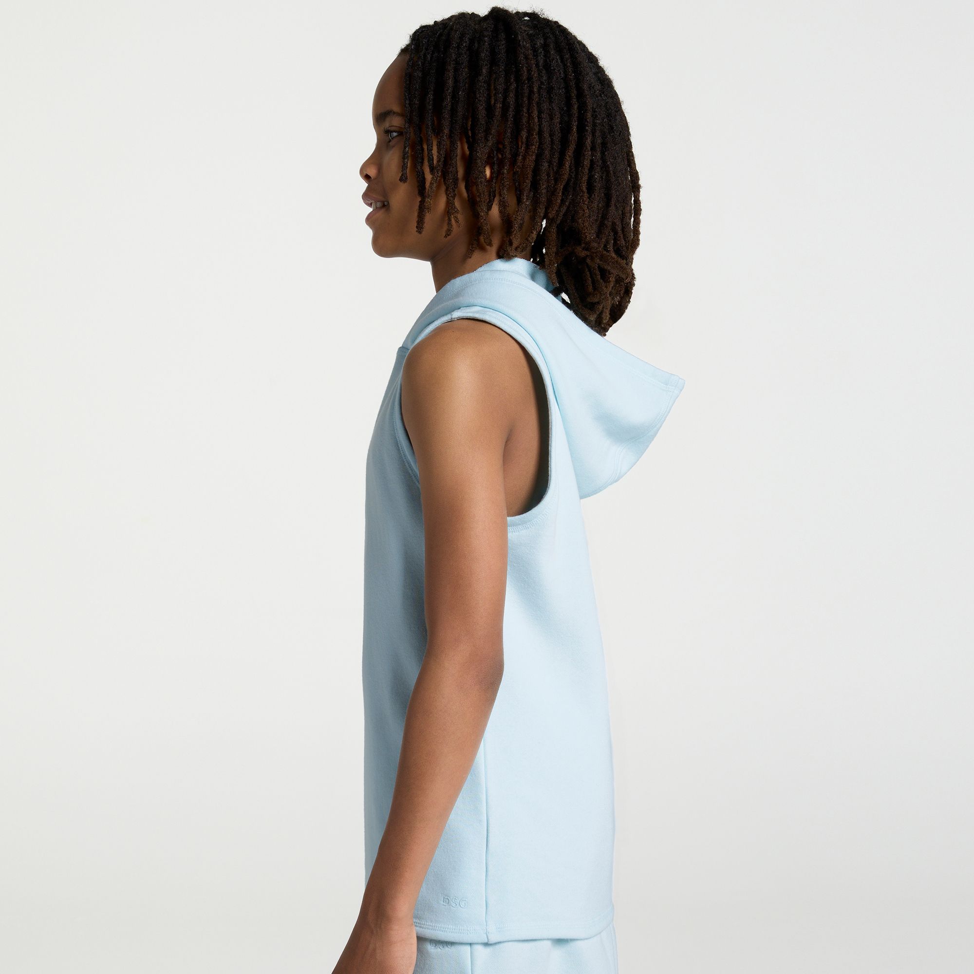 DSG Boys' Lightweight Classic Fleece Sleeveless Hoodie product image