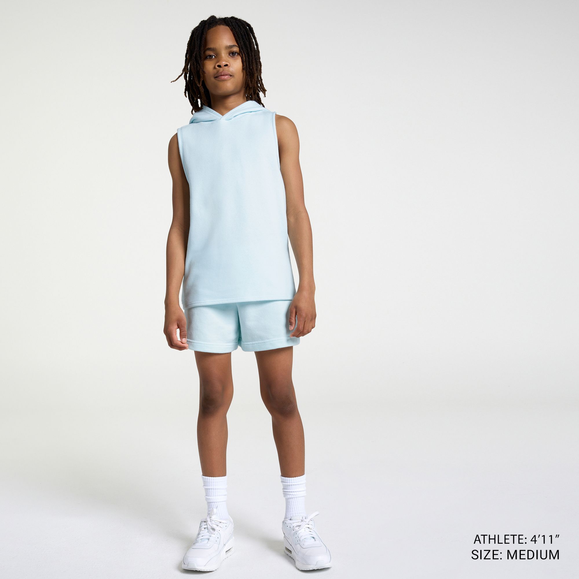 DSG Boys' Lightweight Classic Fleece Sleeveless Hoodie product image