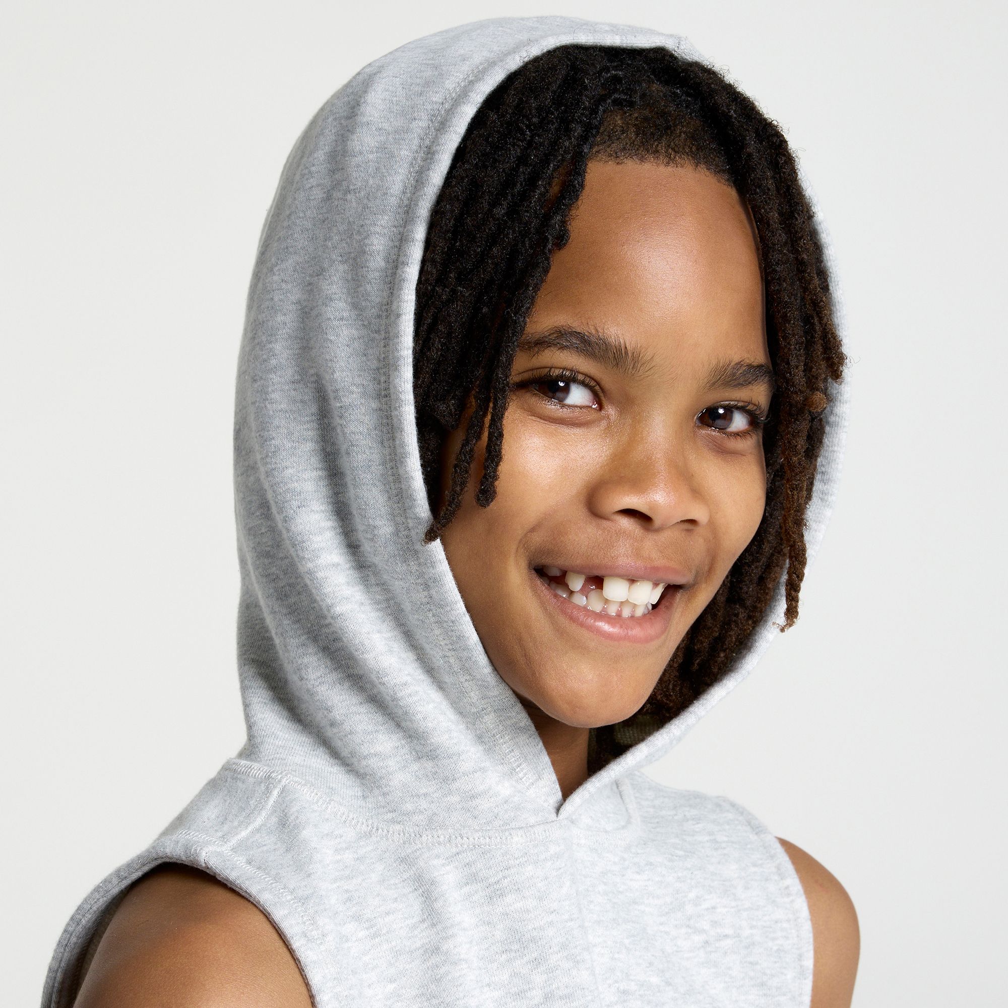 DSG Boys' Lightweight Classic Fleece Sleeveless Hoodie product image