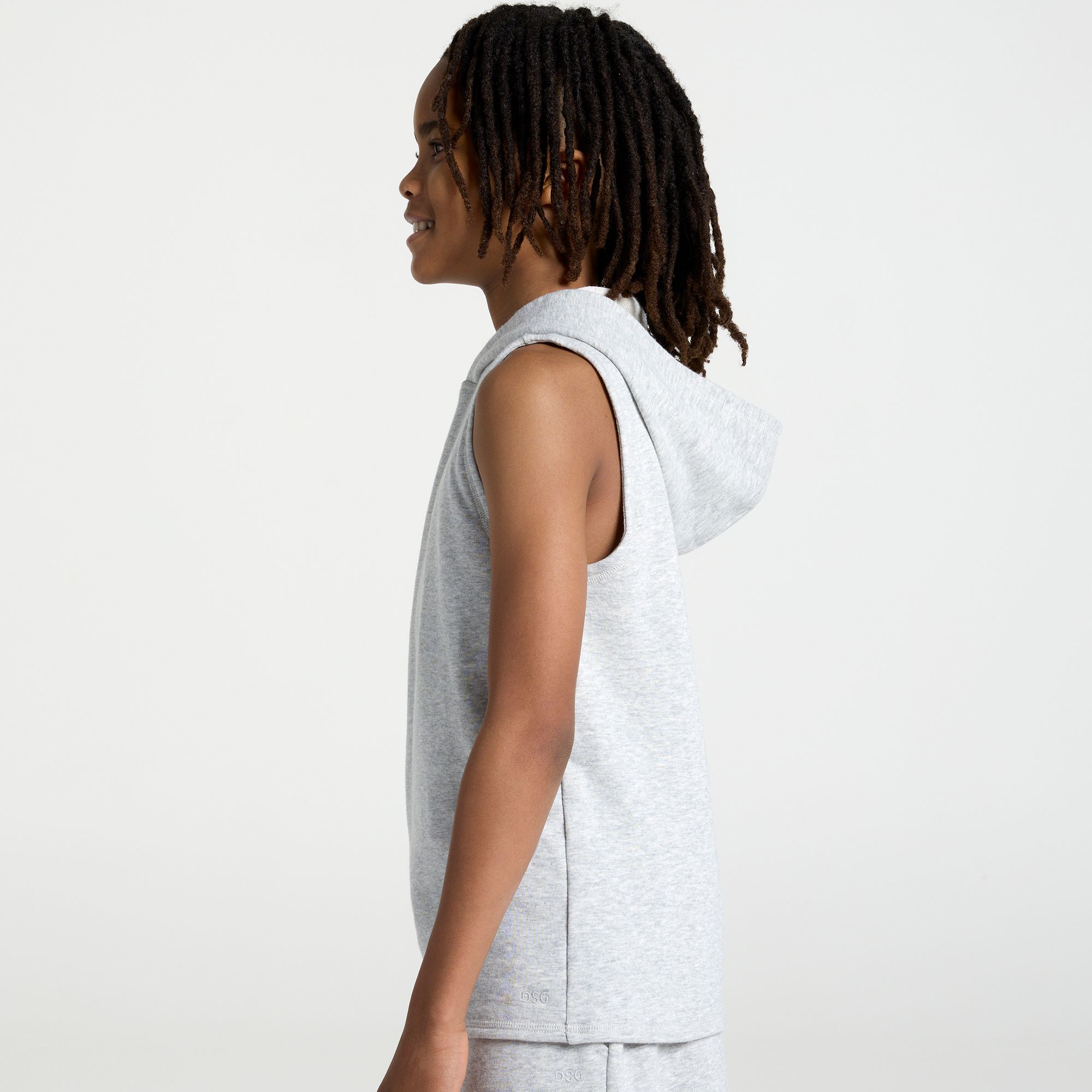 DSG Boys' Lightweight Classic Fleece Sleeveless Hoodie product image