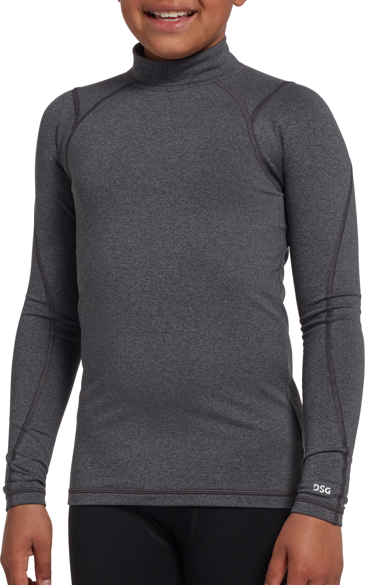 dsg mens cold weather compression mock neck long sleeve shirt