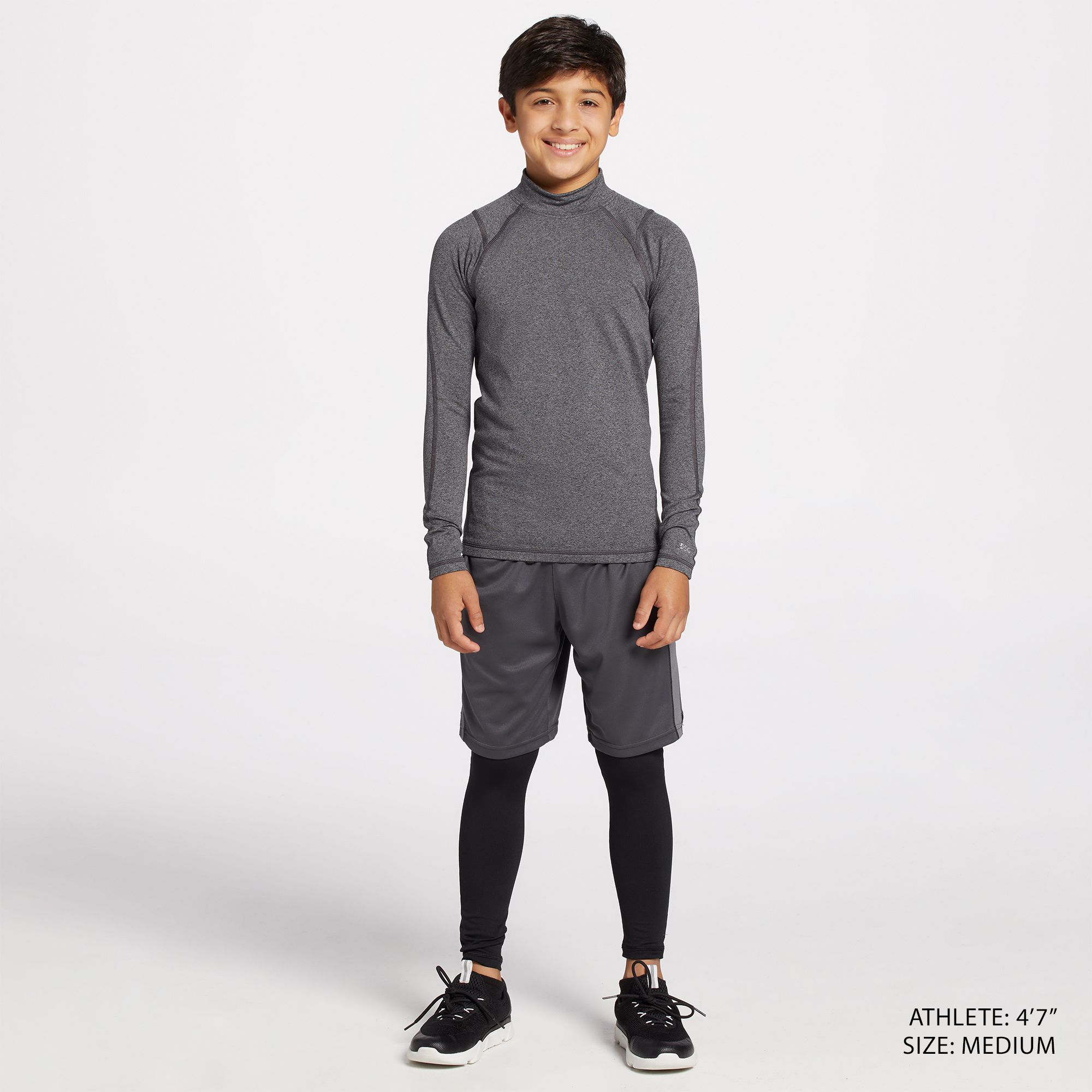 dsg mens cold weather compression mock neck long sleeve shirt