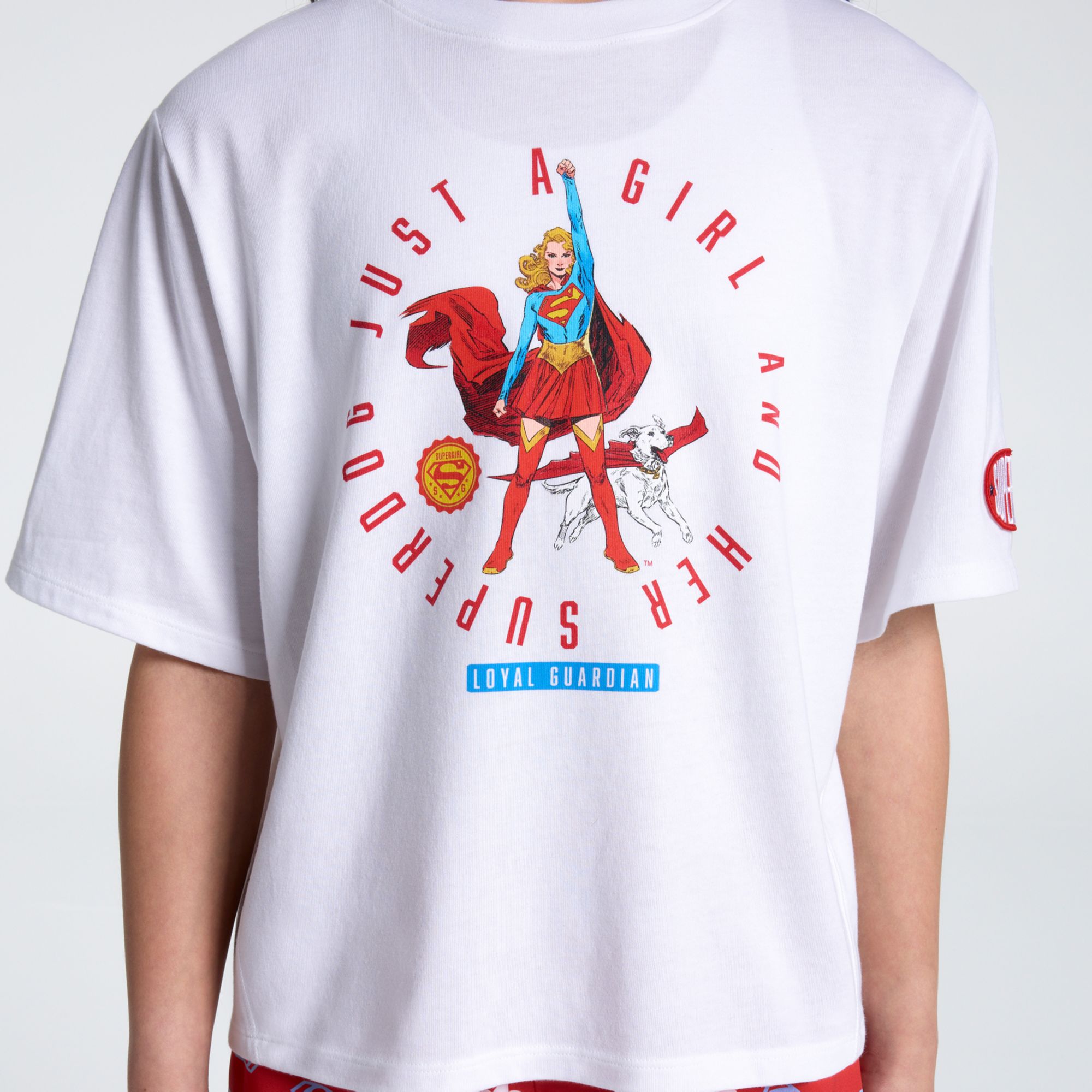 DC x DSG Girls' Supergirl Superdog Washed Graphic T-Shirt product image