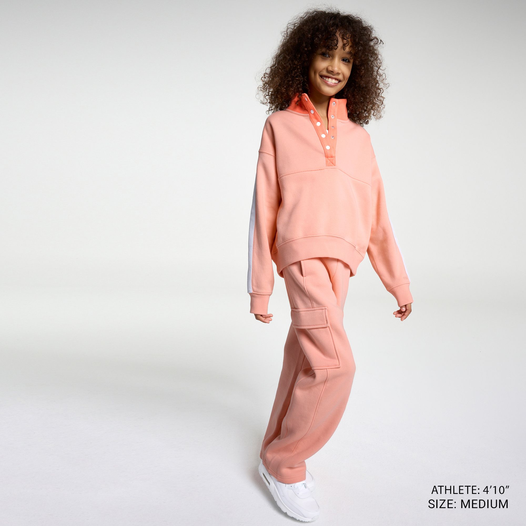 DSG Girls' Classic Fleece Snap Neck Sweatshirt product image