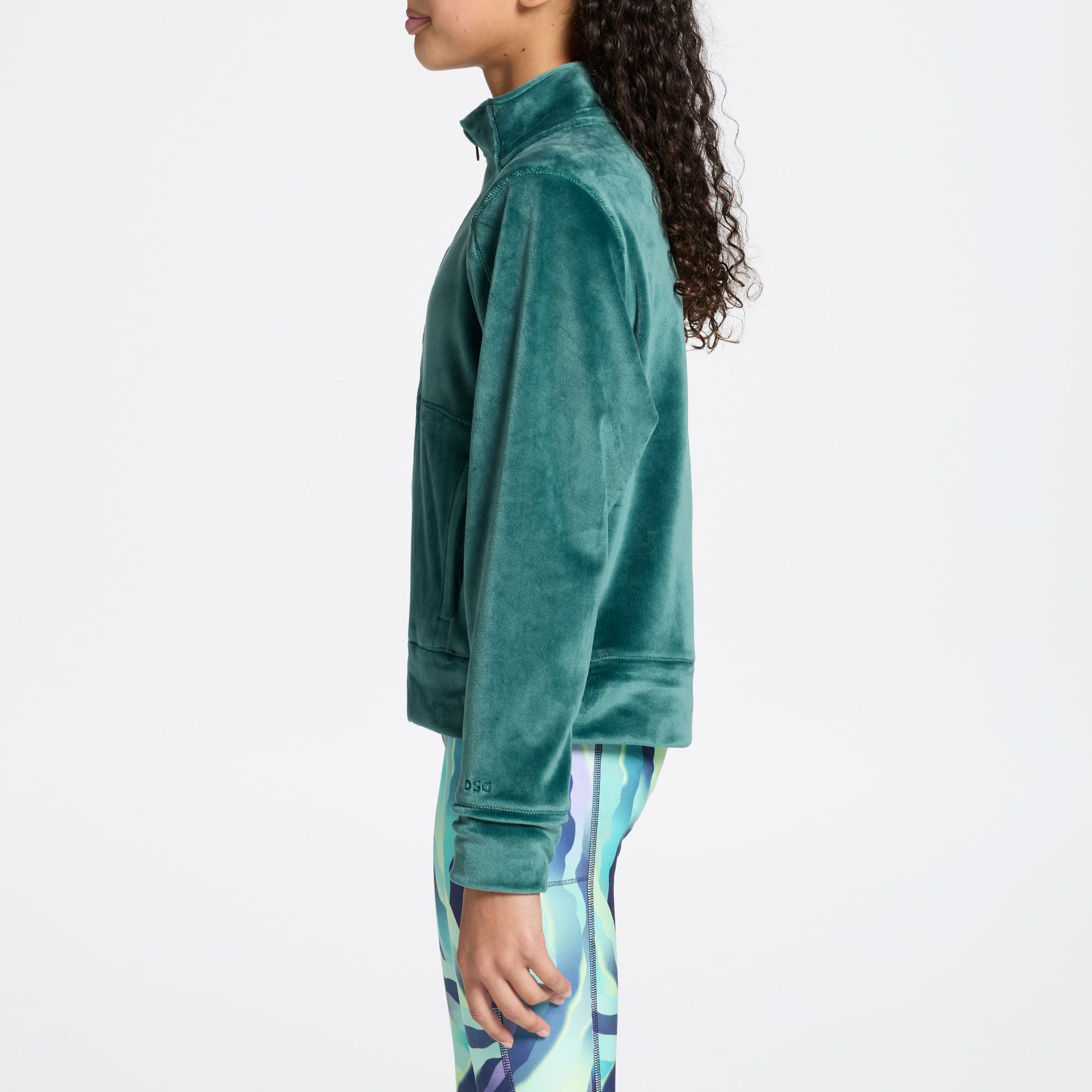 DSG Girls' Velour Fleece 1/2 Zip Pullover product image