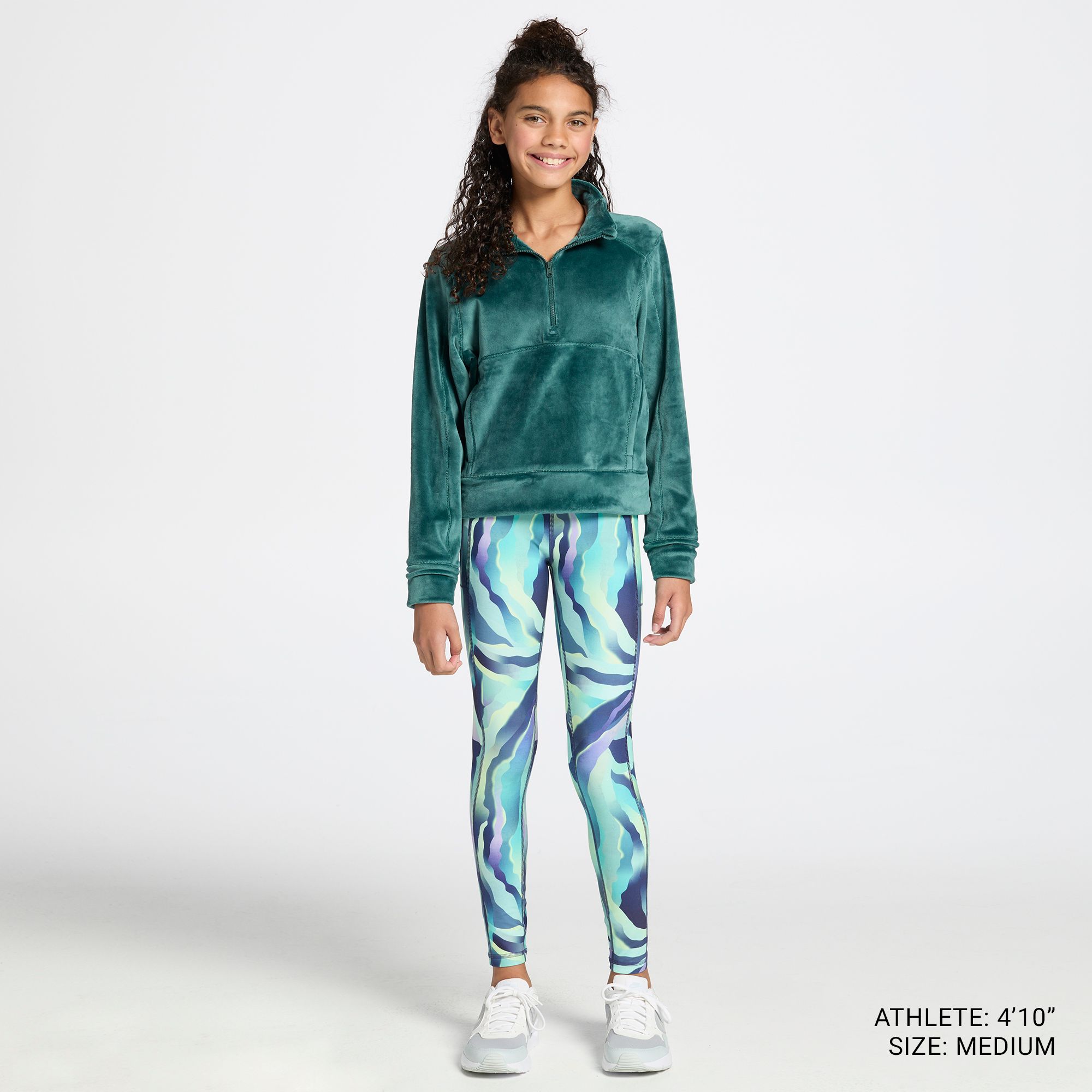 DSG Girls' Velour Fleece 1/2 Zip Pullover product image