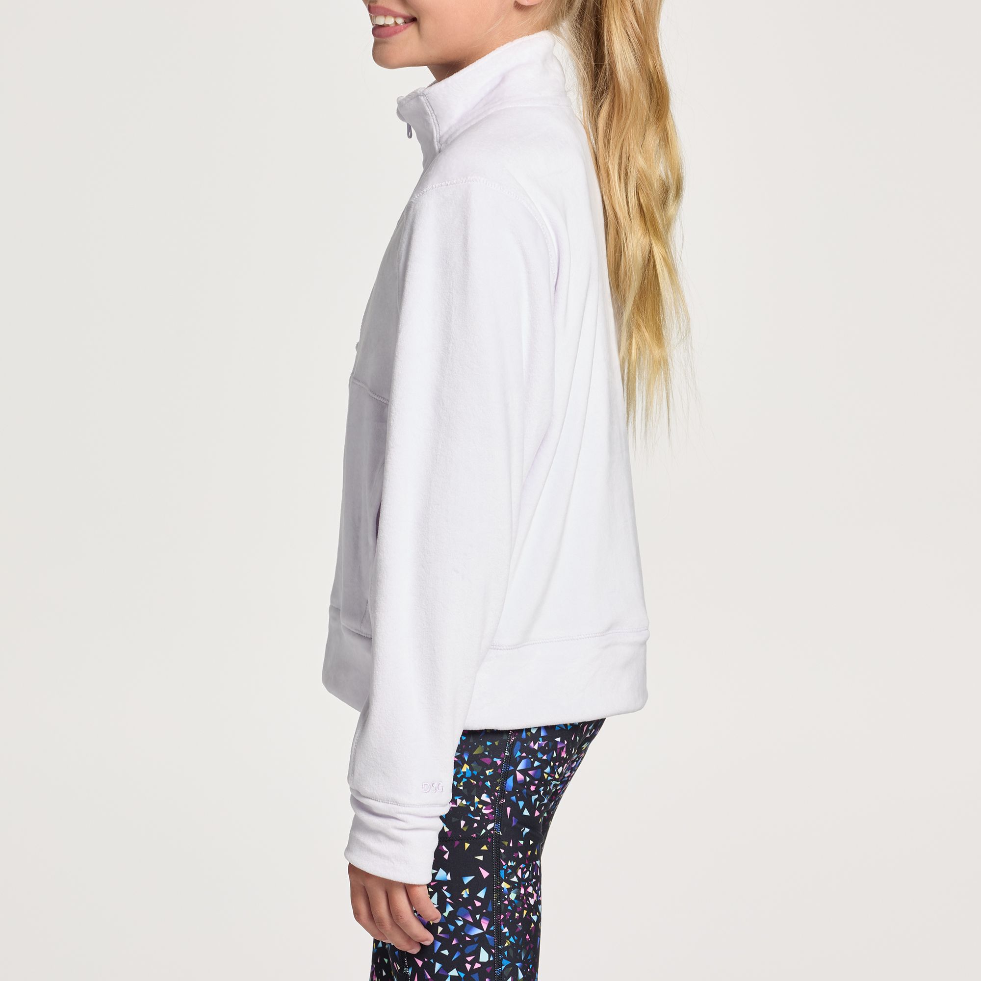 DSG Girls' Velour Fleece 1/2 Zip Pullover product image