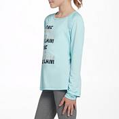 DSG Girls' Performance Heather Ruched Long Sleeve Shirt product image