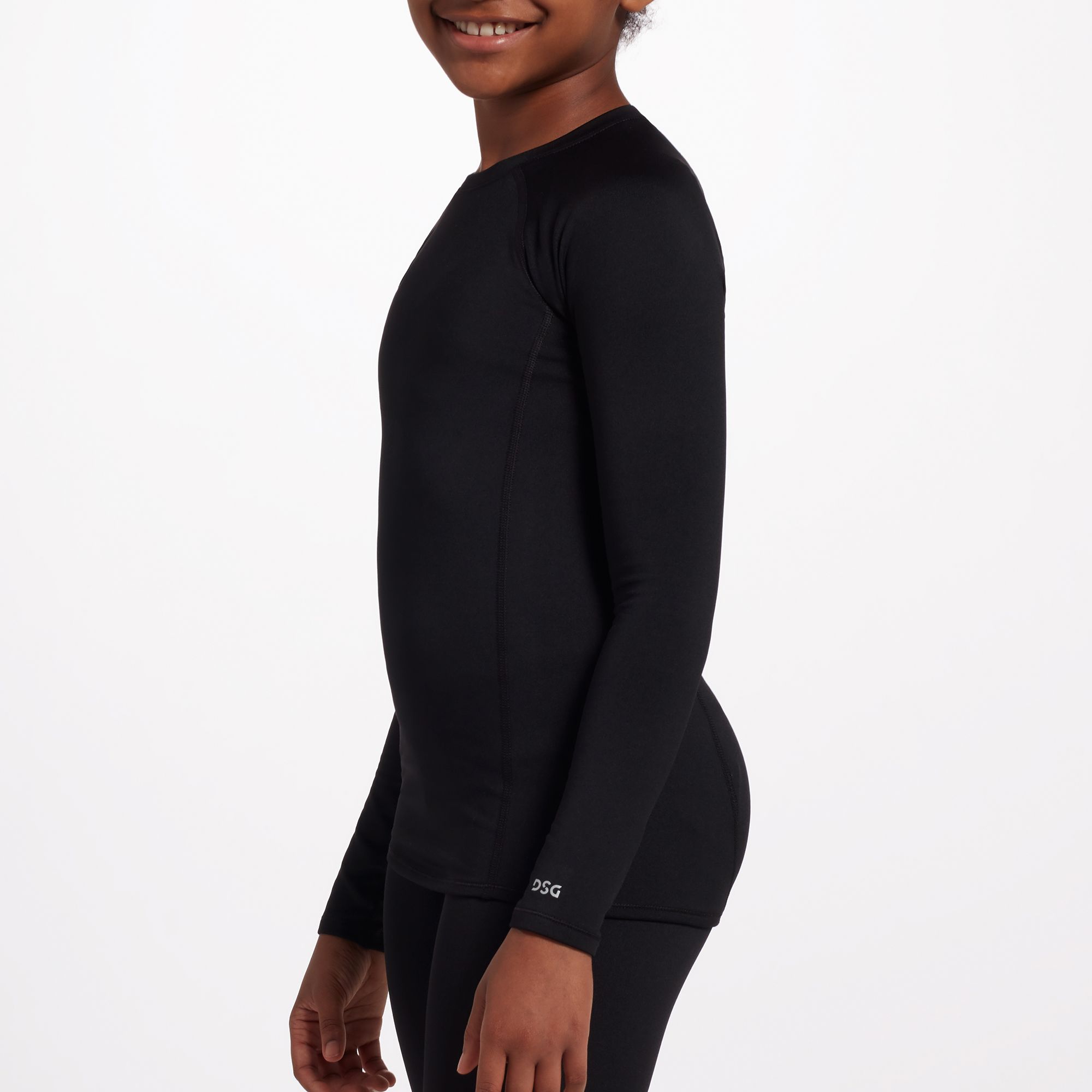 DSG Girls' Cold Weather Compression Crew Neck Long Sleeve Shirt product image