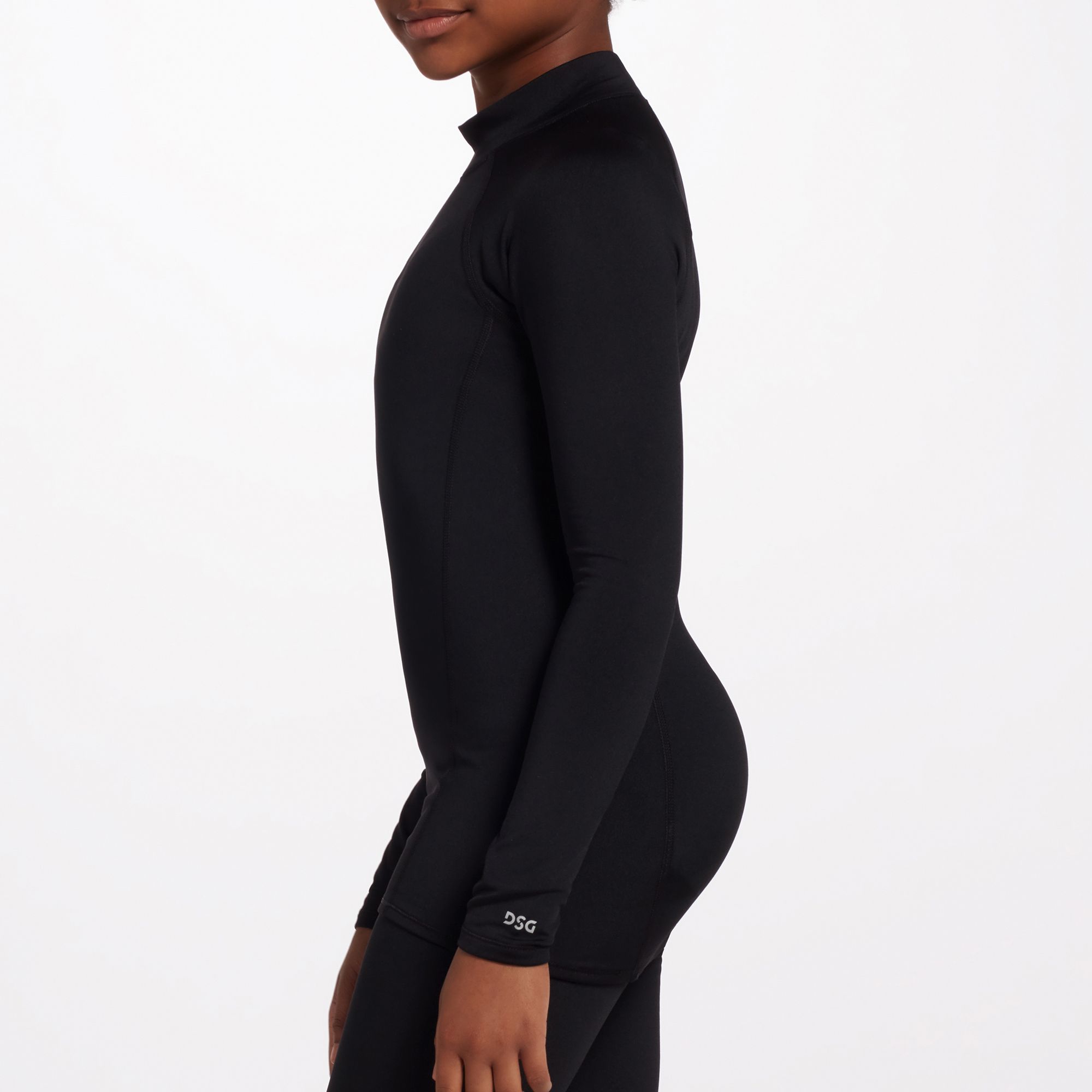 dsg mens cold weather compression mock neck long sleeve shirt