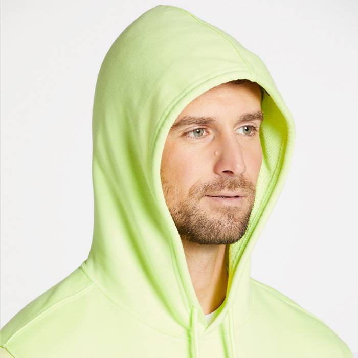 LIGHT FRENCH TERRY ZIP UP HOODIE  NEON GREEN - LIGHT FRENCH TERRY