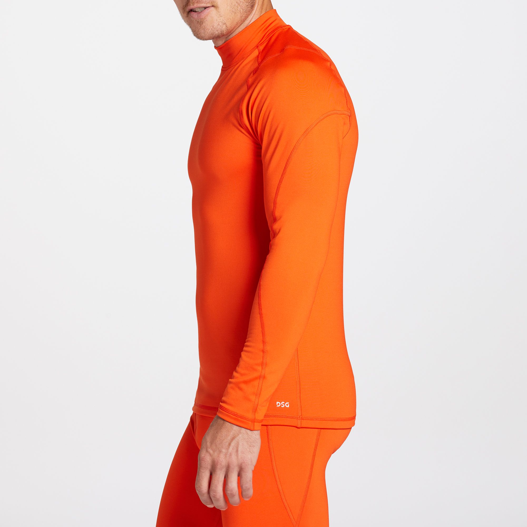 dsg mens cold weather compression mock neck long sleeve shirt