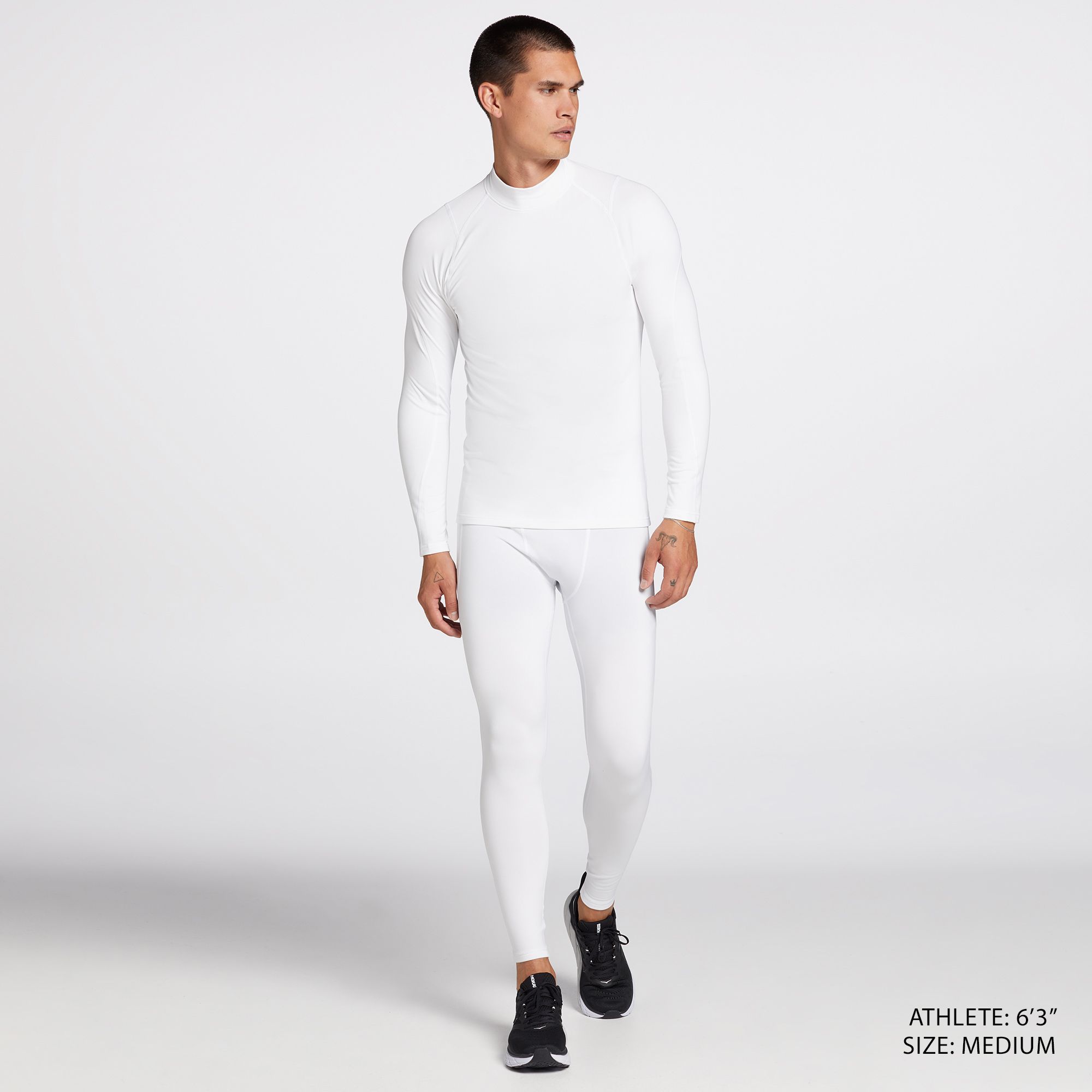 dsg mens cold weather compression mock neck long sleeve shirt