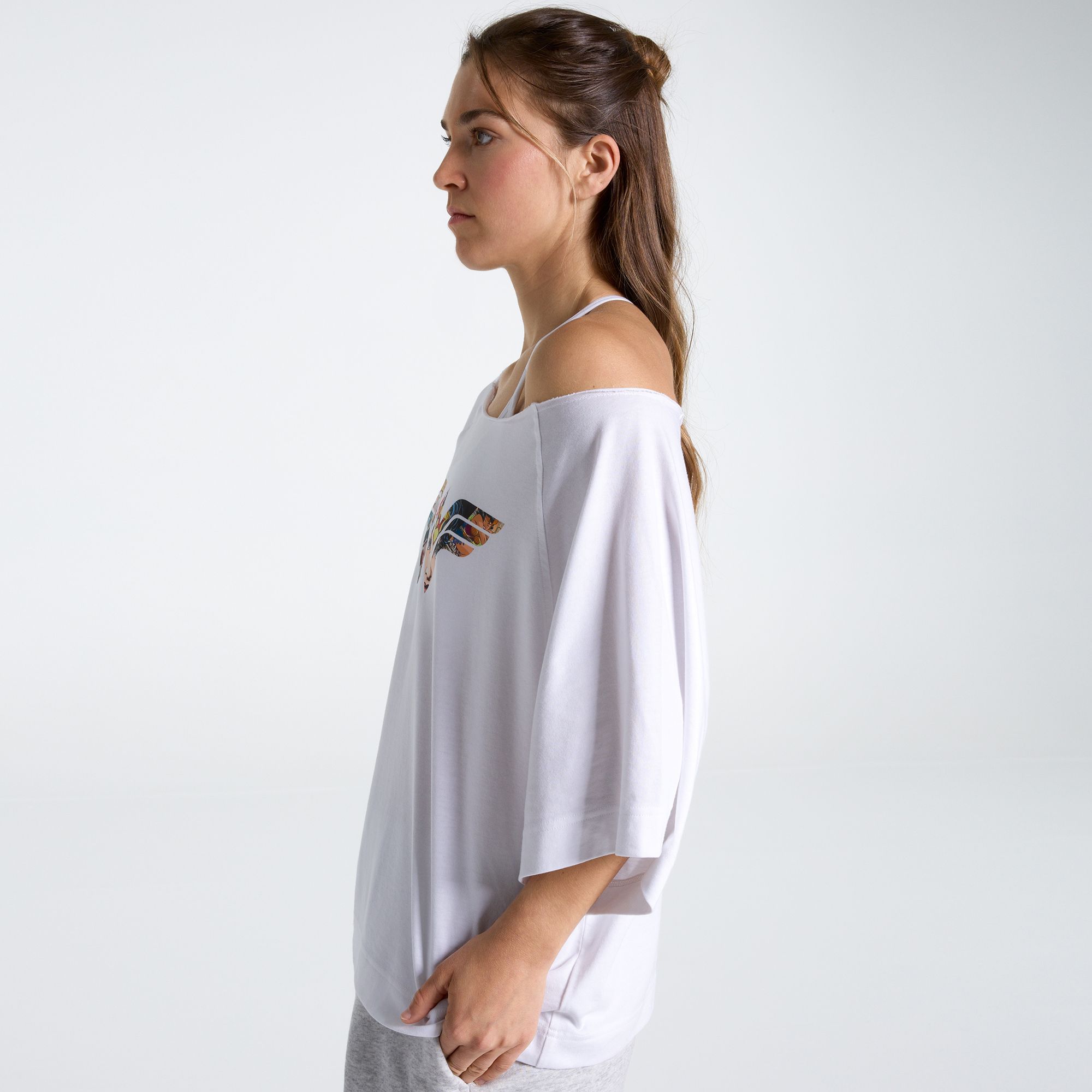 DC x DSG Women's Wonder Woman Collage Off Shoulder T-Shirt product image