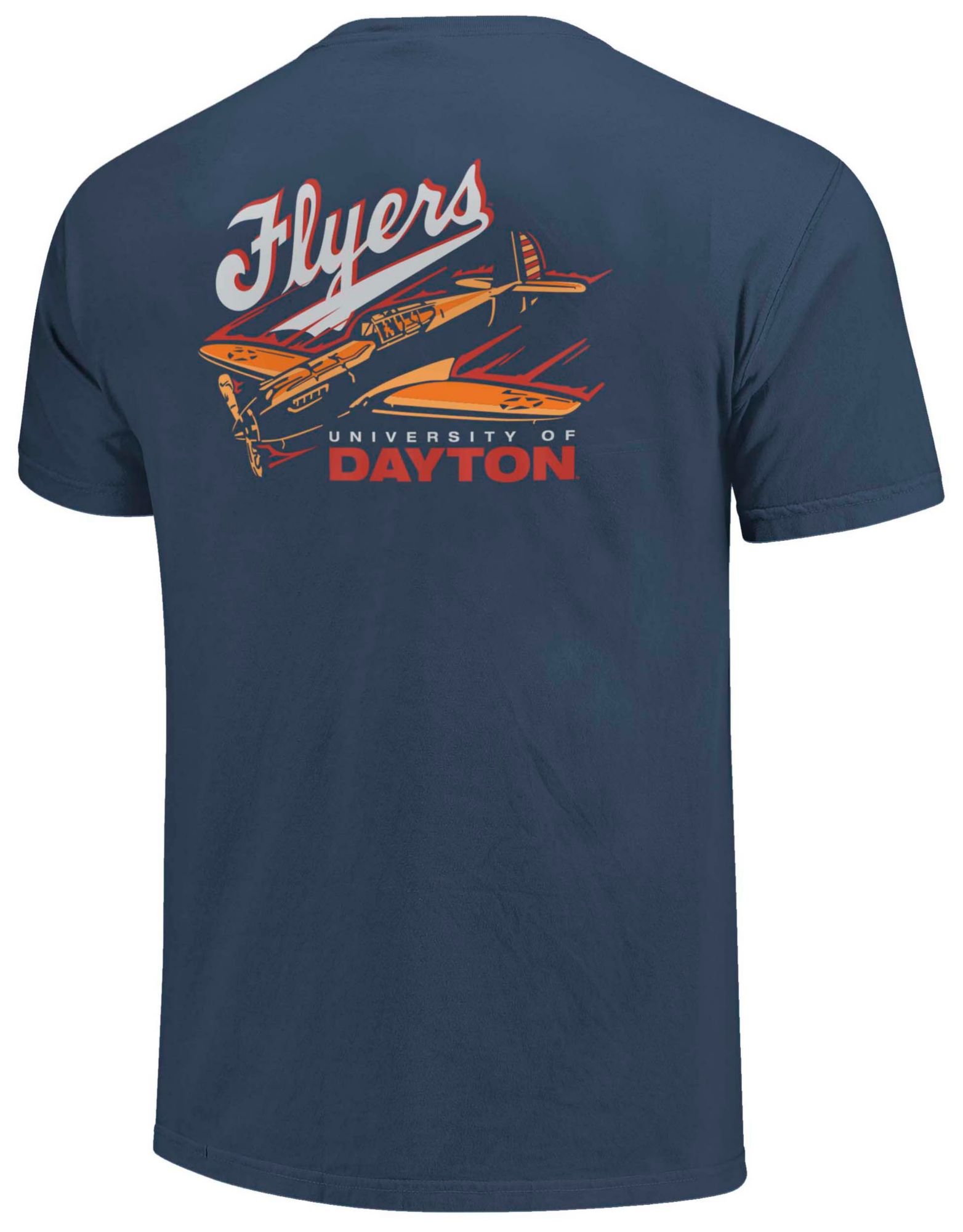 Image One Adult Dayton Flyers Vintage Script Navy T-Shirt product image