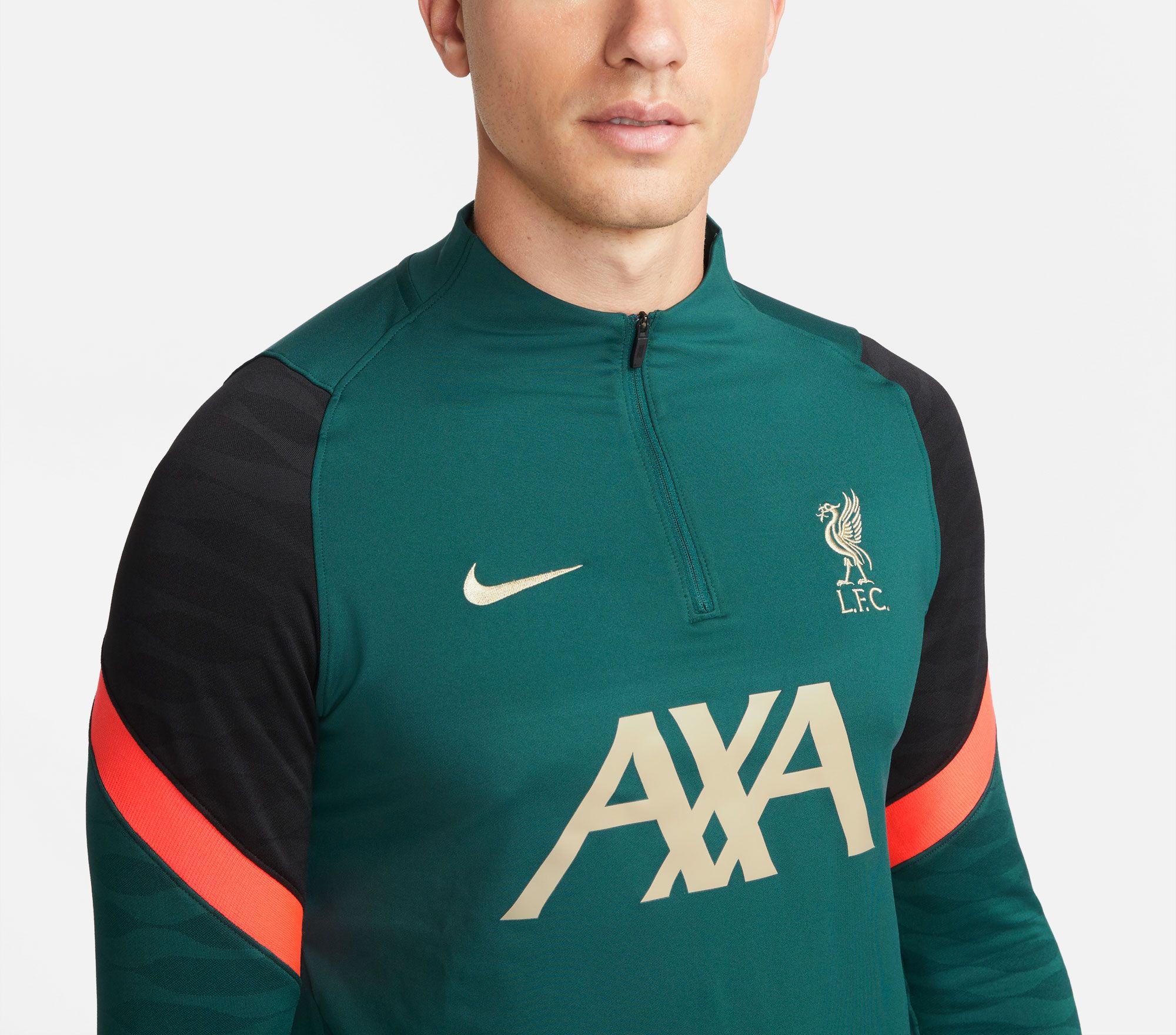 Nike Liverpool FC '21 Training Quarter-Zip Teal Pullover Shirt product image