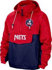 Nike Men's 2021-22 City Edition Brooklyn Nets Red ½ Zip Jacket product image