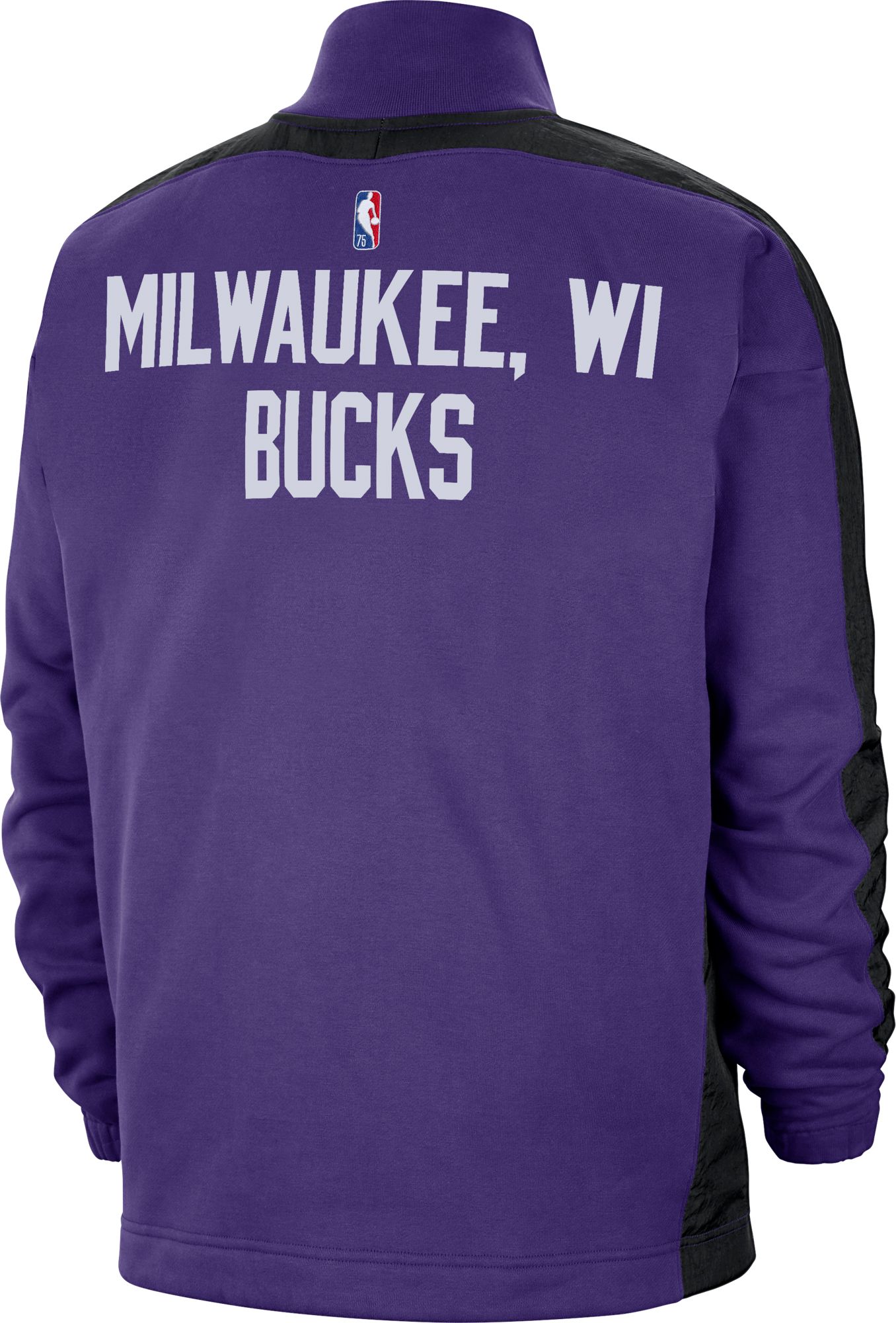 Nike Men's 2021-22 City Edition Milwaukee Bucks Purple Fleece ½ Zip product image