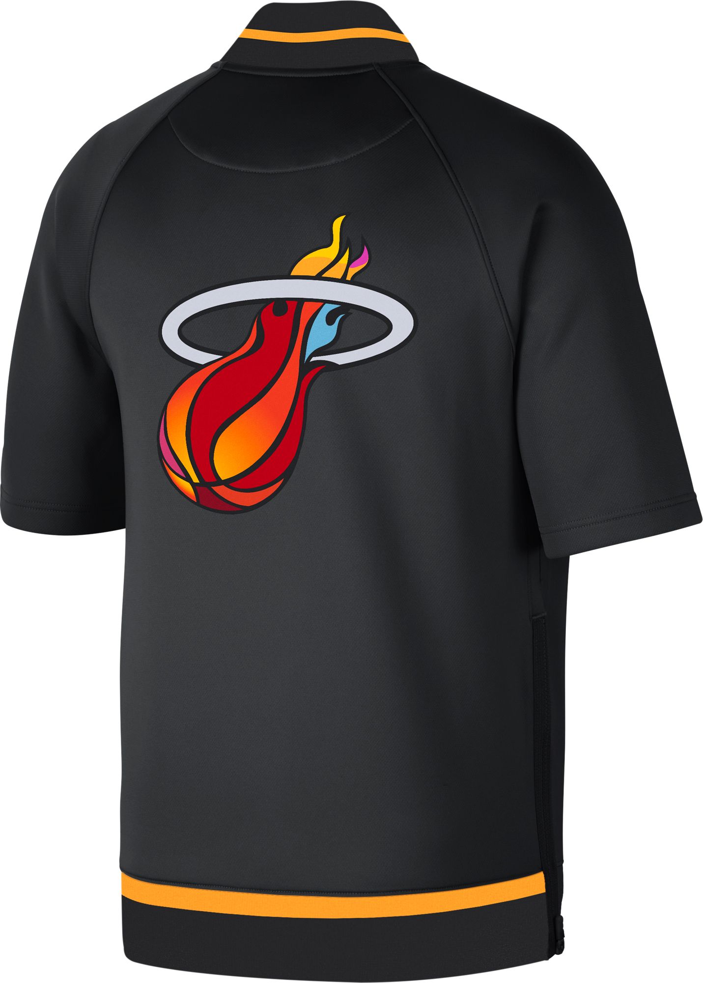 Nike Men's 2021-22 City Edition Miami Heat Black Full Showtime Full Zip Short Sleeve Jacket product image